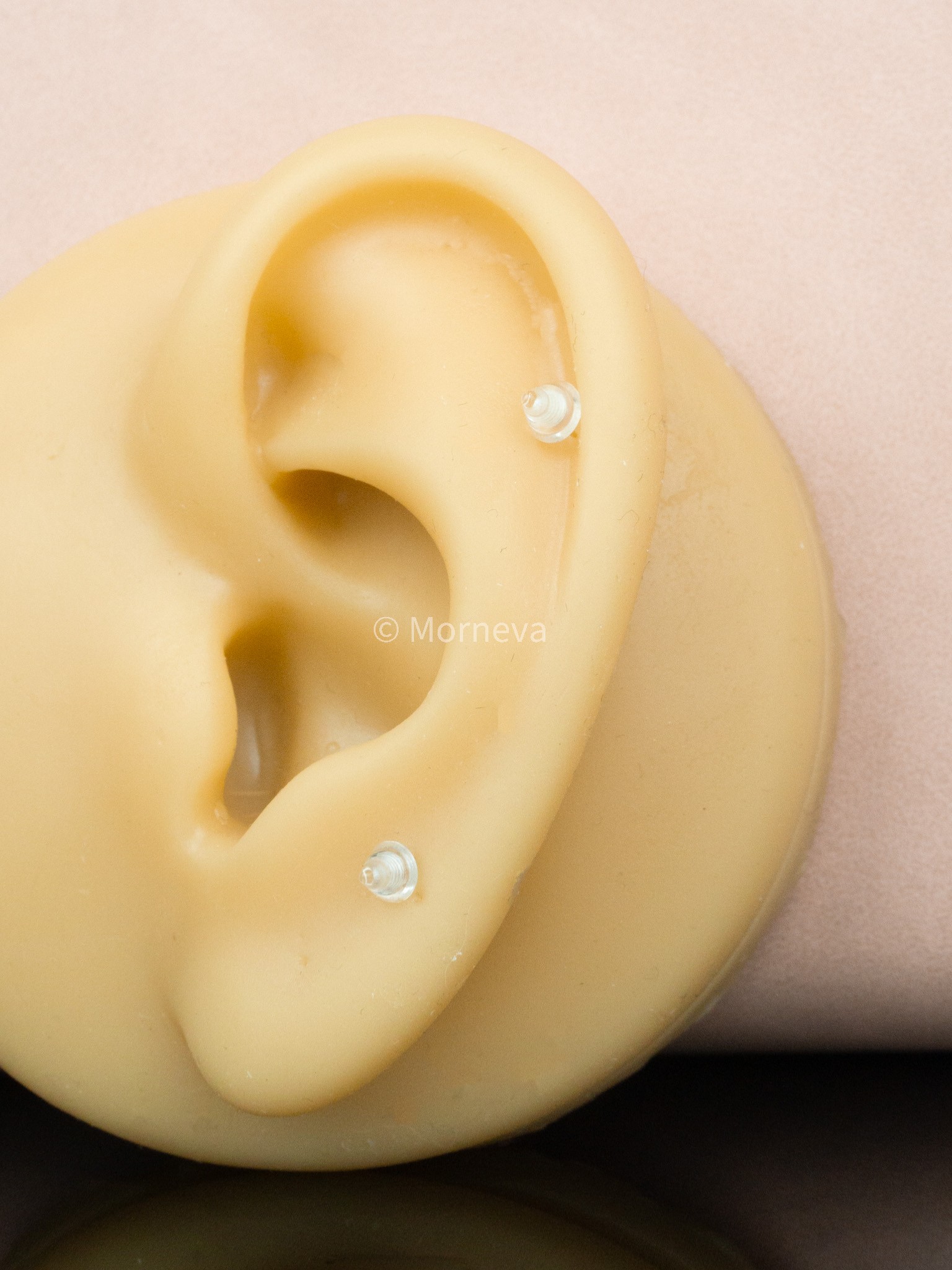 Spayk Bioplast Tragus Helix Conch Labret Dudak Kulak Piercingi Silikon Şeffaf Küpe (3 Adet)