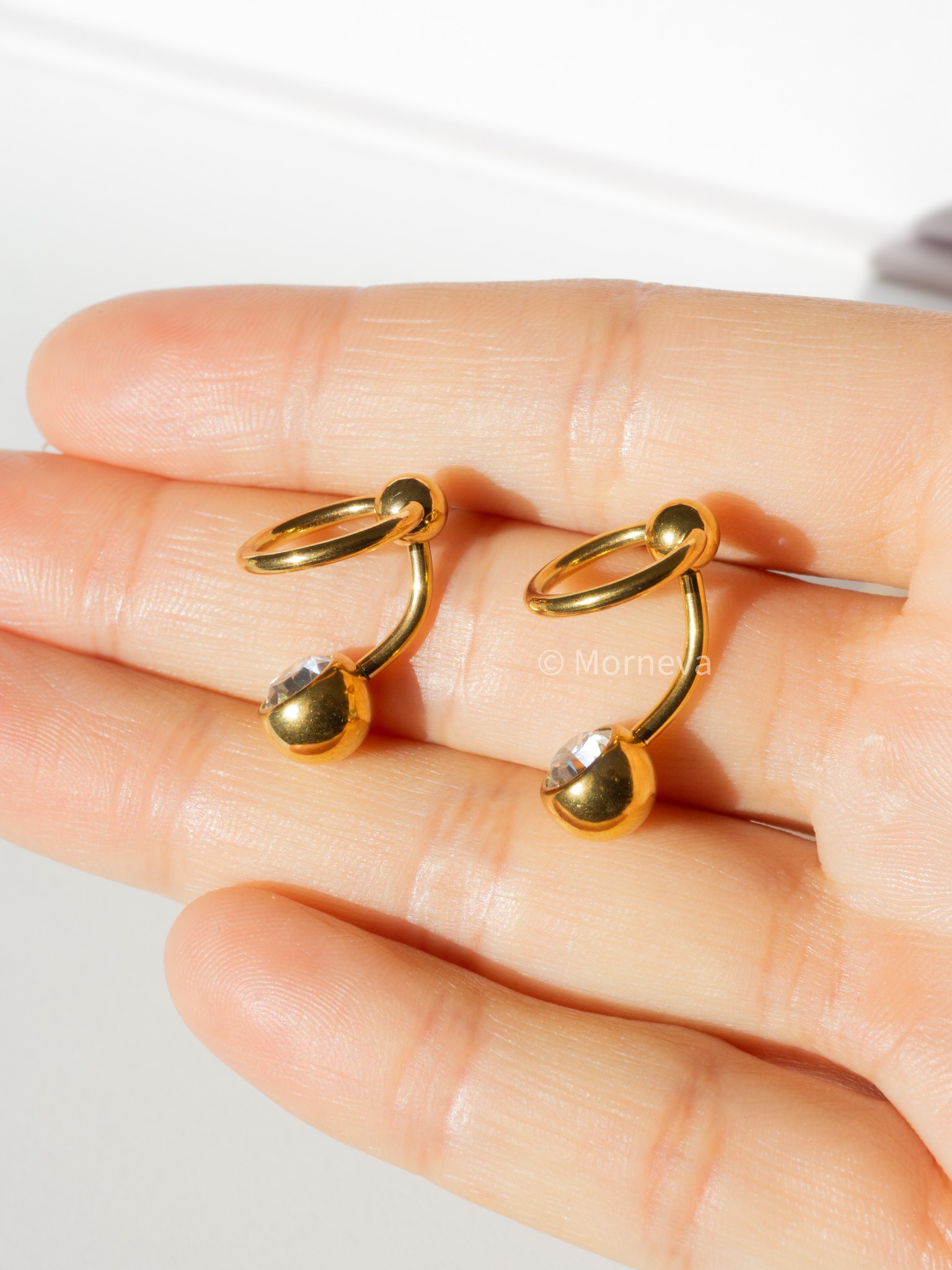 Cerrahi Çelik | Üstten Halkalı Basic Minimal Genital Göbek Belly Piercingi (1 Adet)