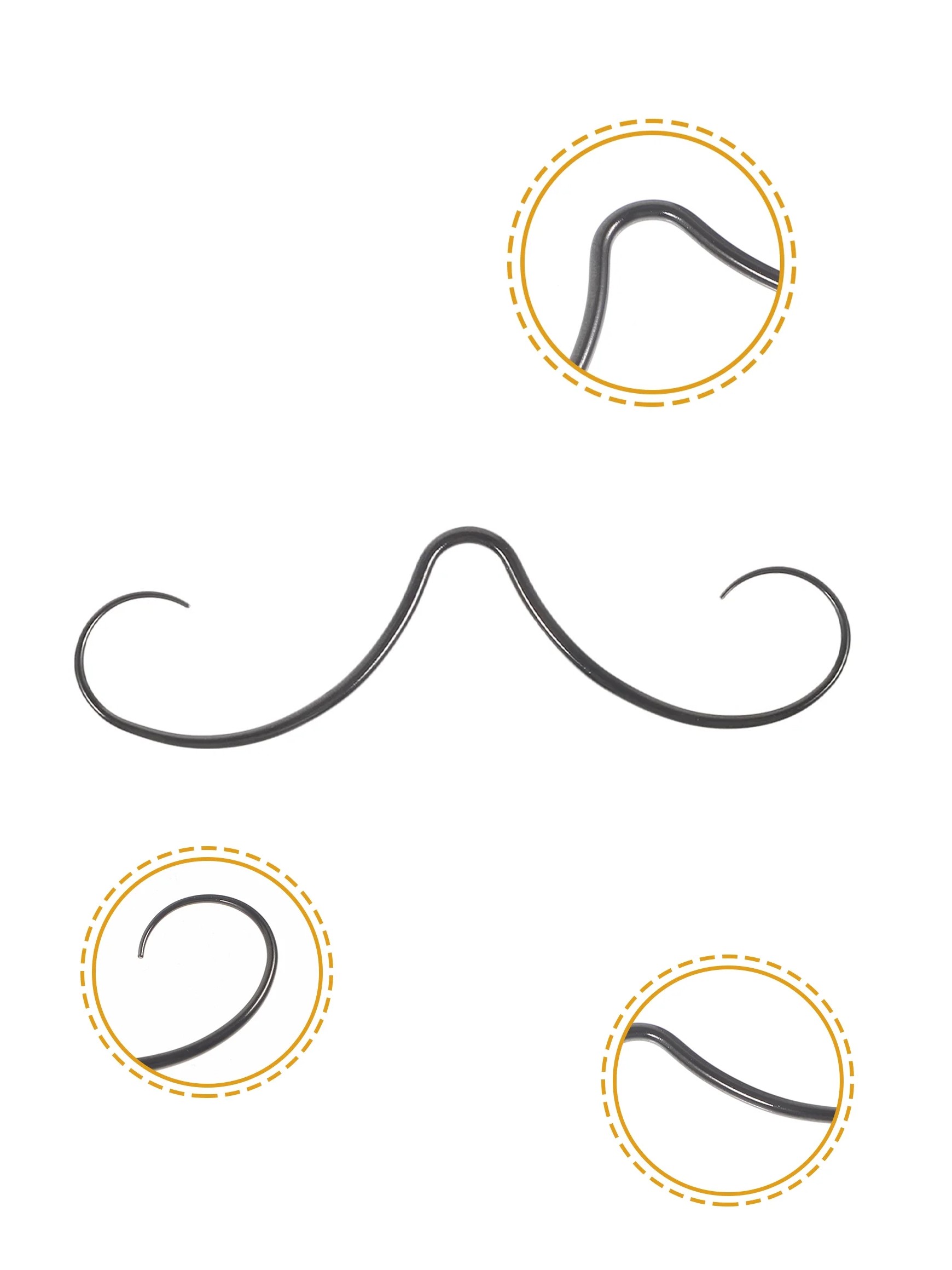 Cerrahi Çelik Bıyık Septum Burun Piercingi