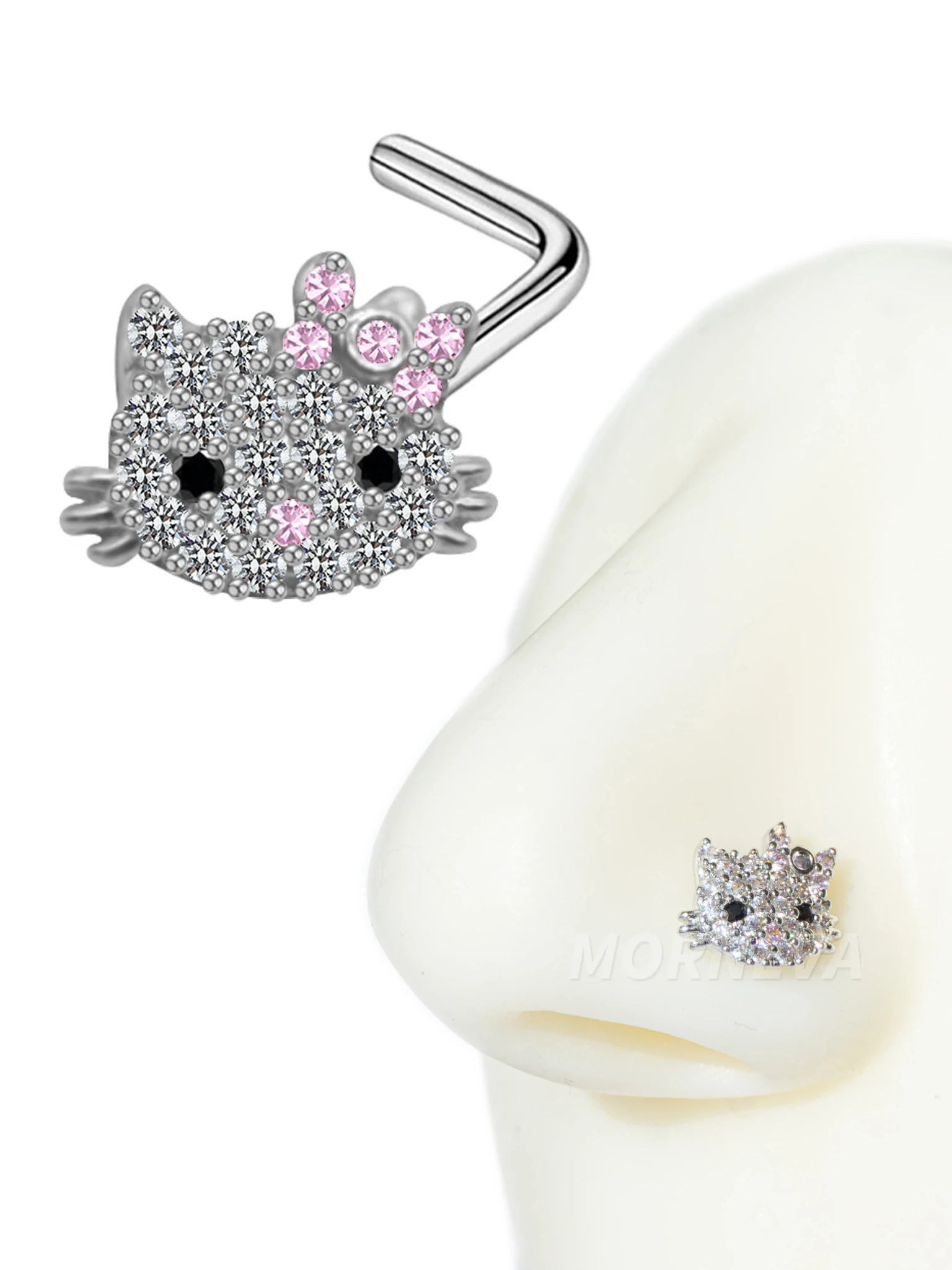 Hello Kitty Hızma Burun Piercingi (1 Adet)