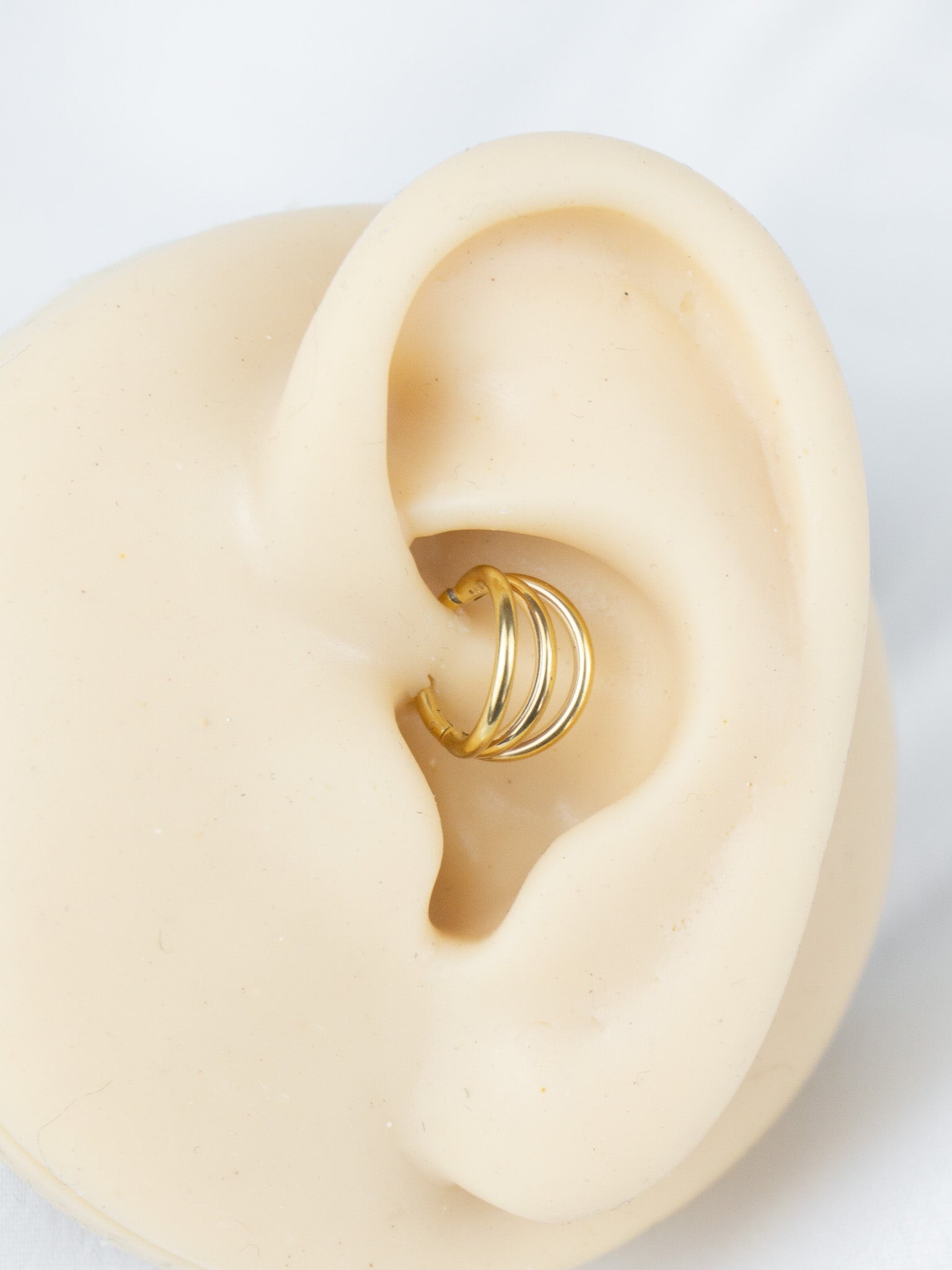 3lü Ayrık Sıra Kilitli Çelik Helix Daith Halka