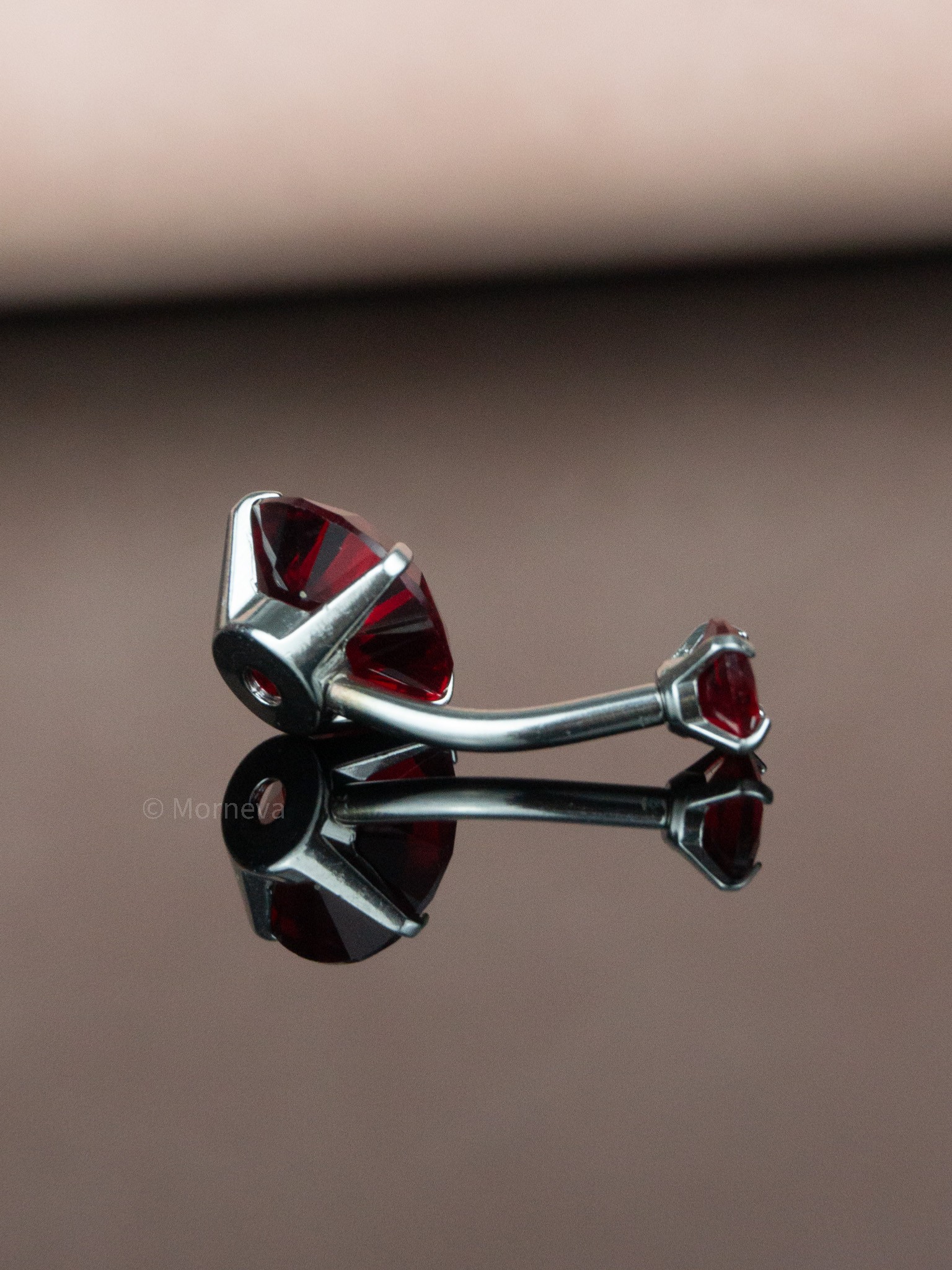 Renkli Kristal Taş Çelik Göbek Piercing