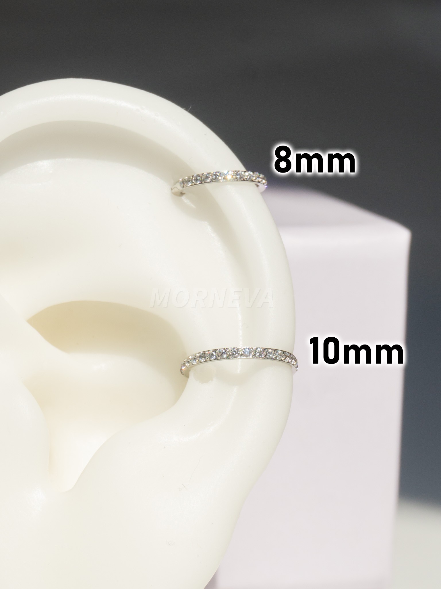 Cerrahi Çelik Taşlı Halka Helix Conch Piercingi