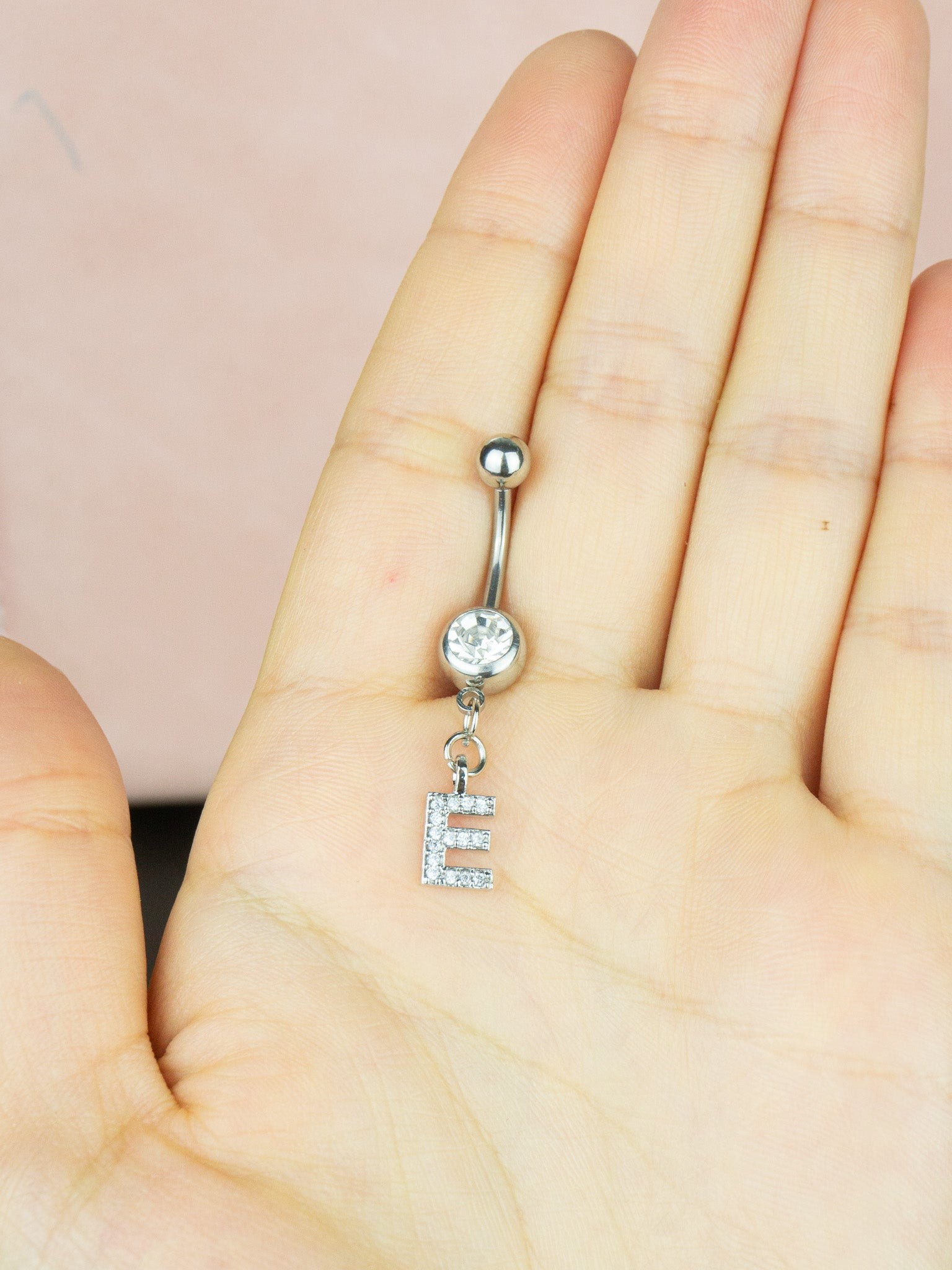 Harf Seçilebilir Çelik Göbek Piercing