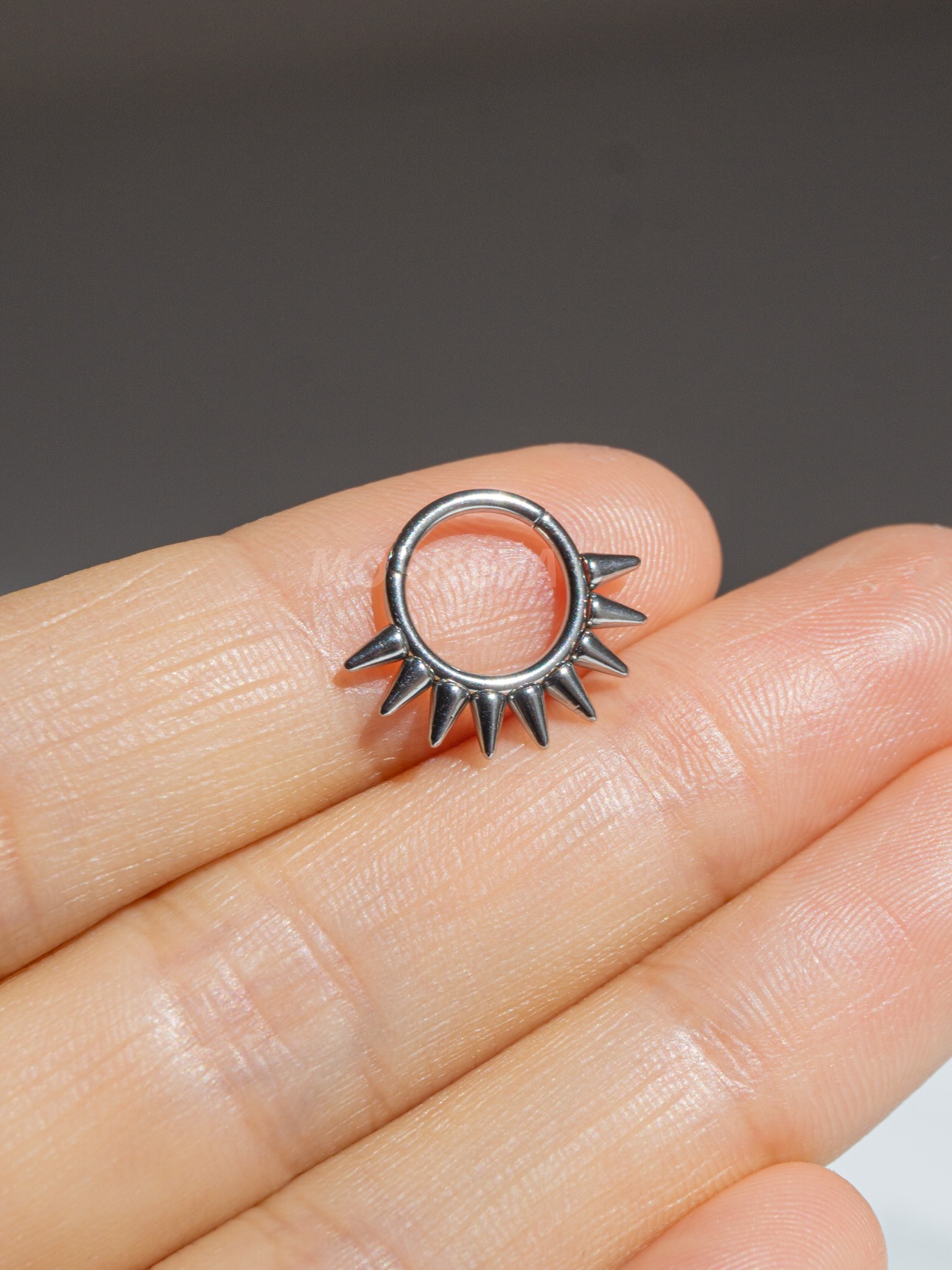 Cerrahi Çelik Çoklu Sivri Uç Spayk Kilitli Halka Daith Septum Burun Piercingi