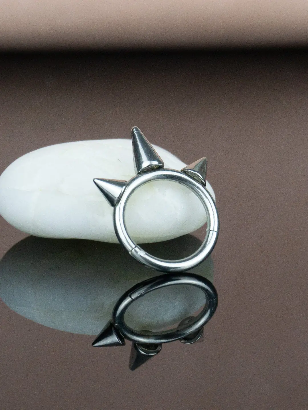 Spayk 3lü Spayk Çiviler Kilitli Halka Piercing
