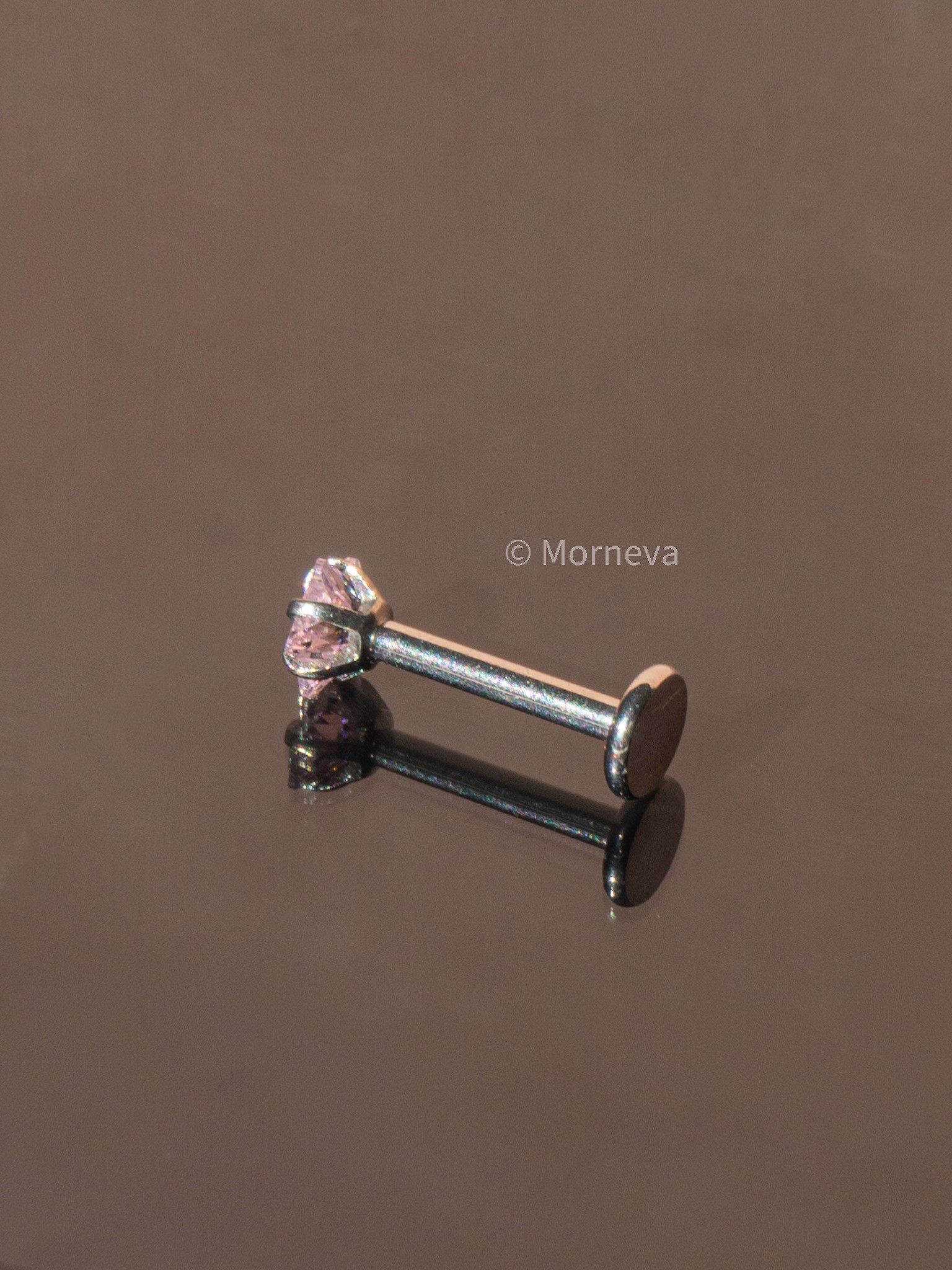 Pembe Cerrahi Çelik Kristal Taş Conch Lobe Helix Kıkırdak Tragus Piercingi (1 Adet)