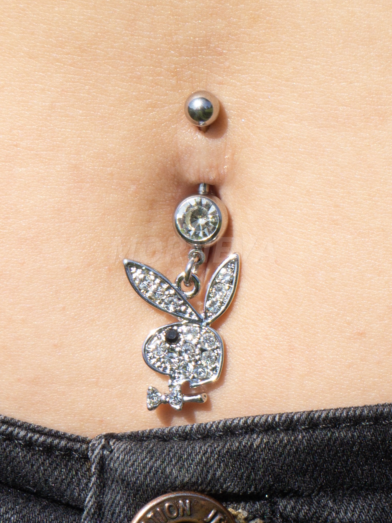 Playboy Tavşan Çelik Göbek Belly Piercingi