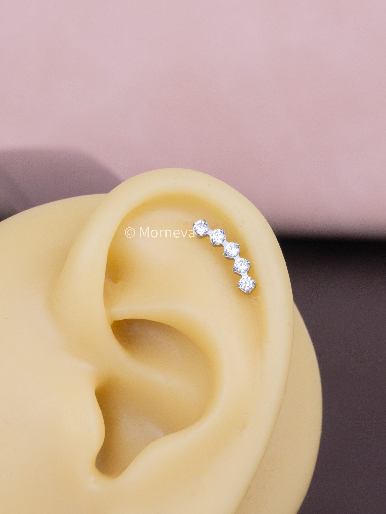 Titanyum Çoklu Daire Taşlar Conch Helix Lobe Kulak Piercingi Küpe ( 1 Adet )