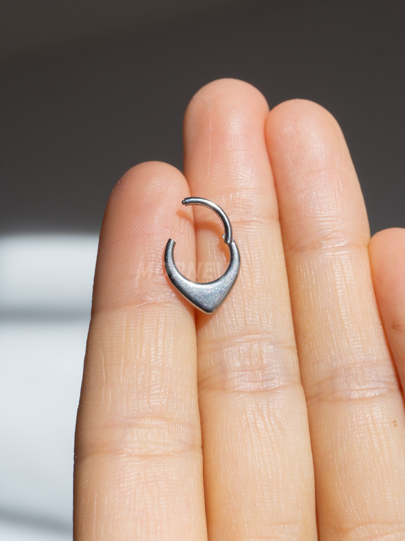 Titanyum Üçgen Kilitli Halka Daith Septum Piercingi