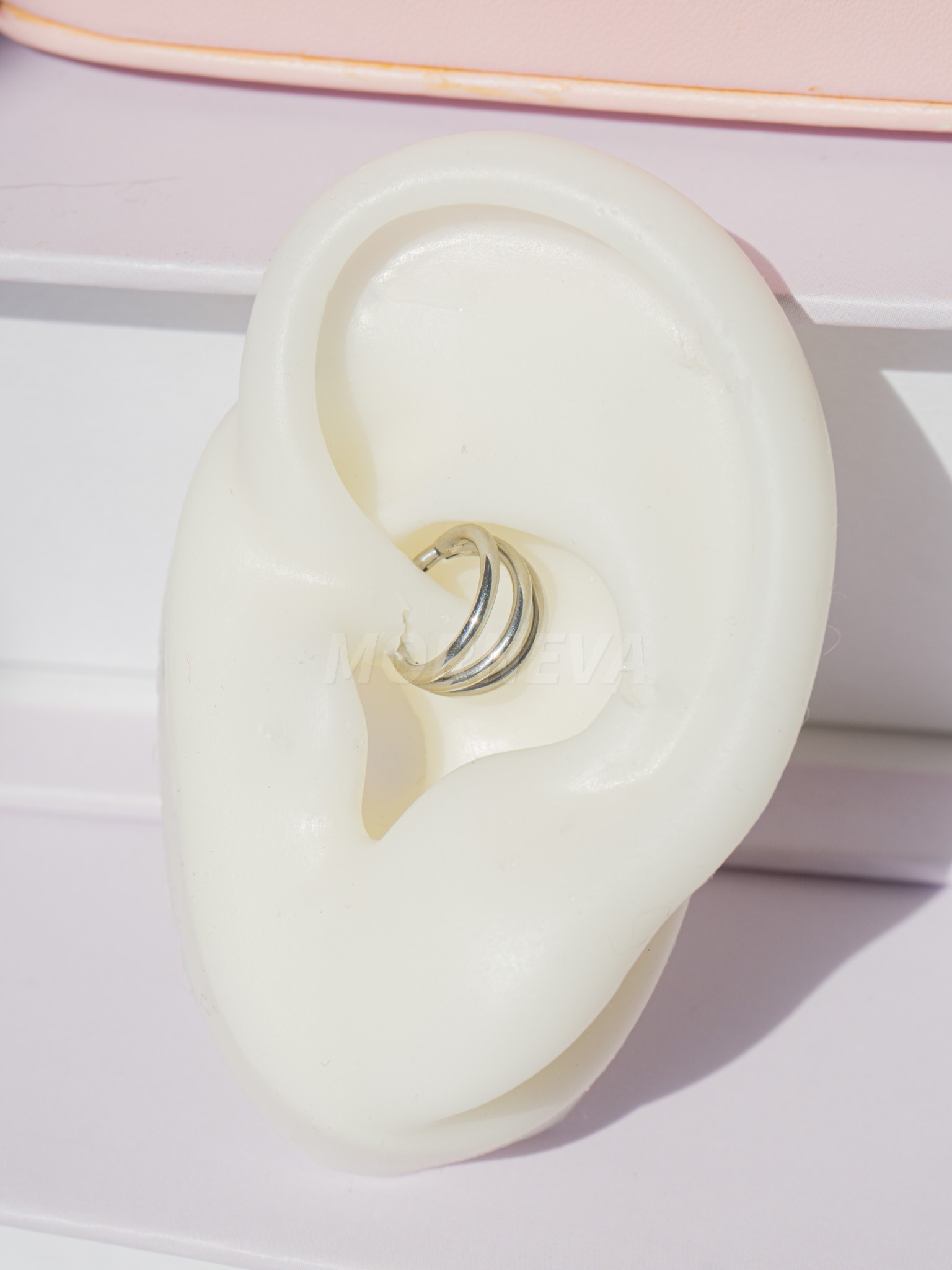 Cerrahi Çelik Tek Delikte Üçlü Görünüm Halka Helix Daith Septum Piercingi (1 Adet)