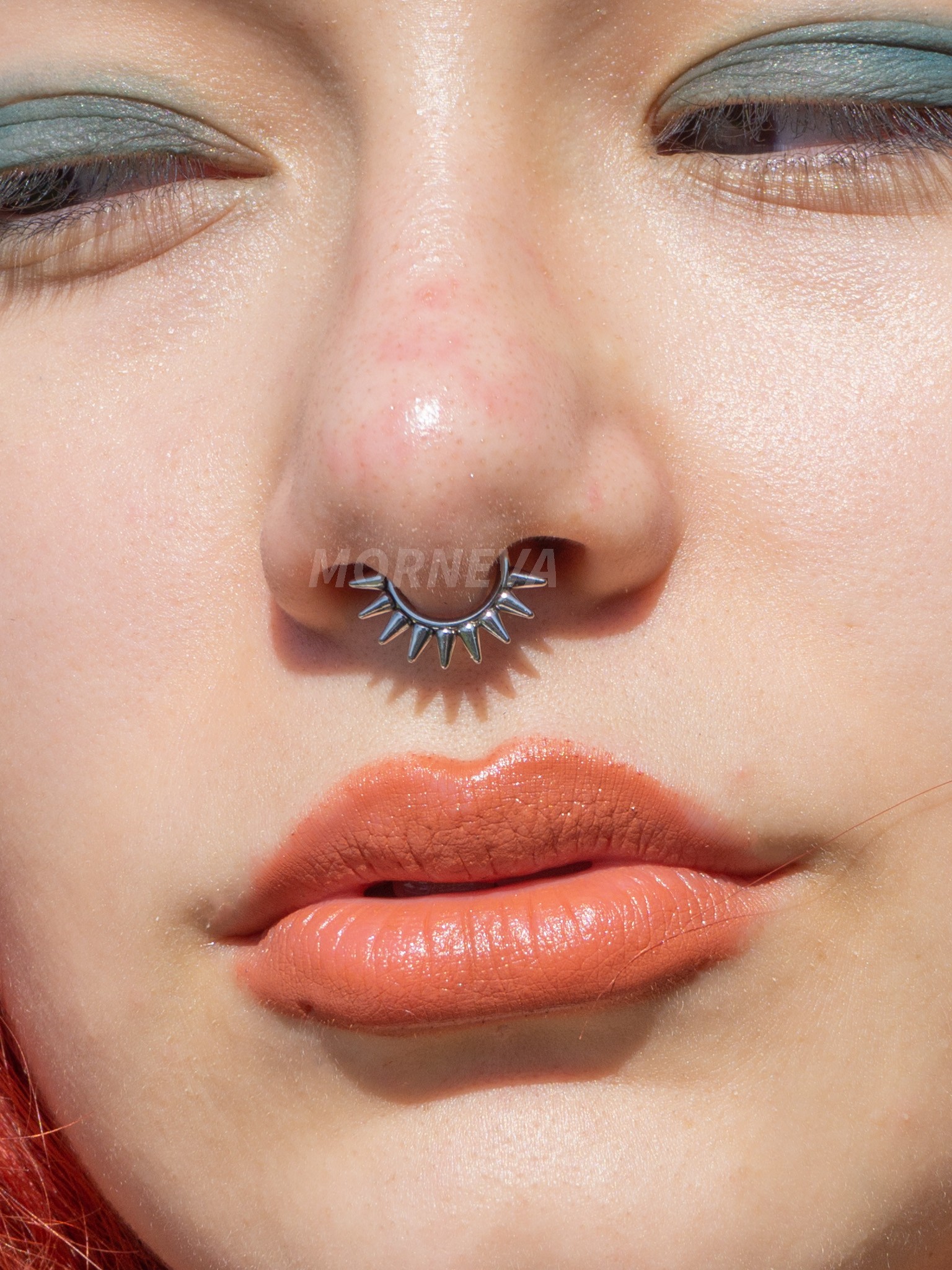 Cerrahi Çelik Çoklu Sivri Uç Spayk Kilitli Halka Daith Septum Burun Piercingi