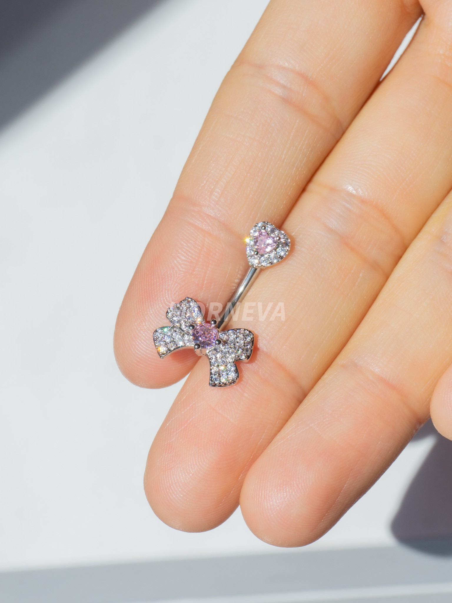 Taşlı Fiyonk Göbek Belly Piercingi 