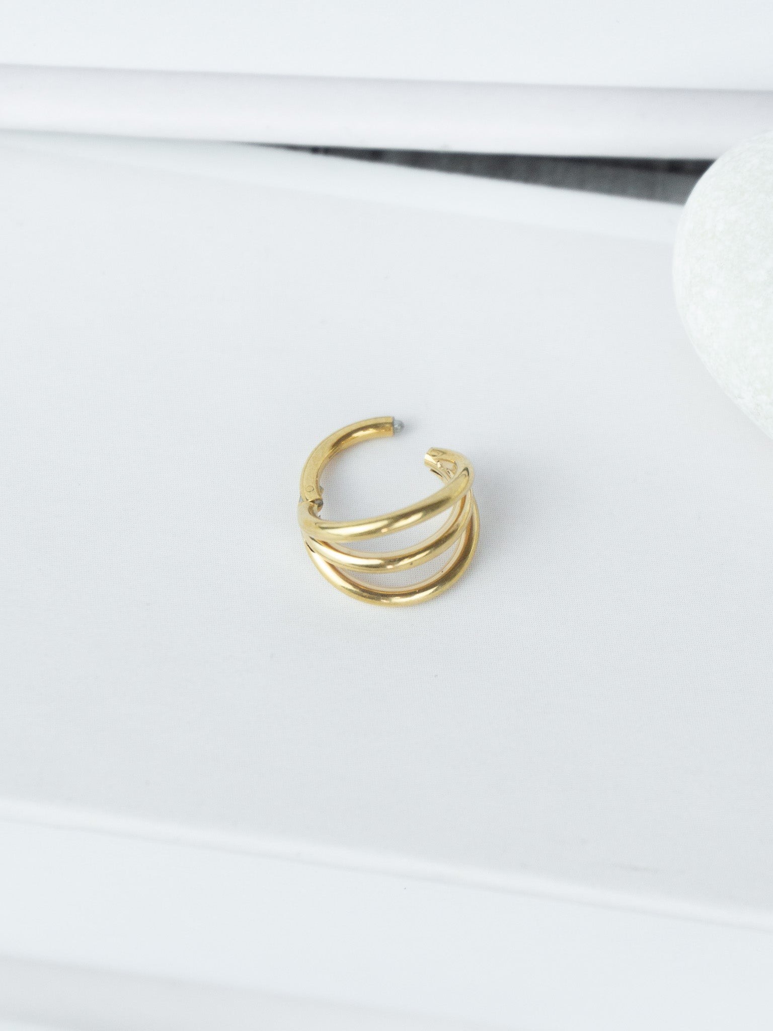 3lü Ayrık Sıra Kilitli Çelik Helix Daith Halka