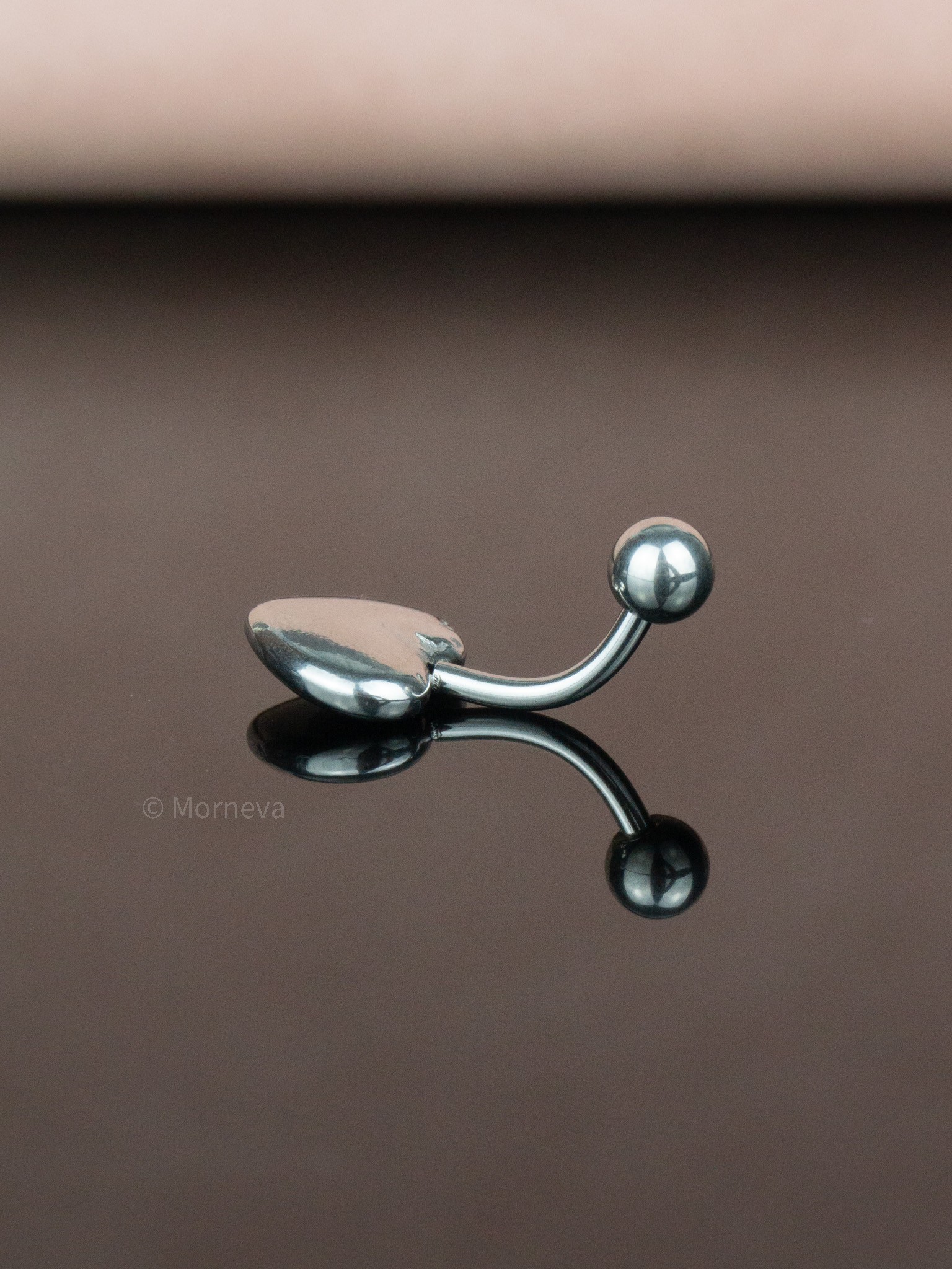 Minimal Taşsız Çelik Kalp Göbek Piercing