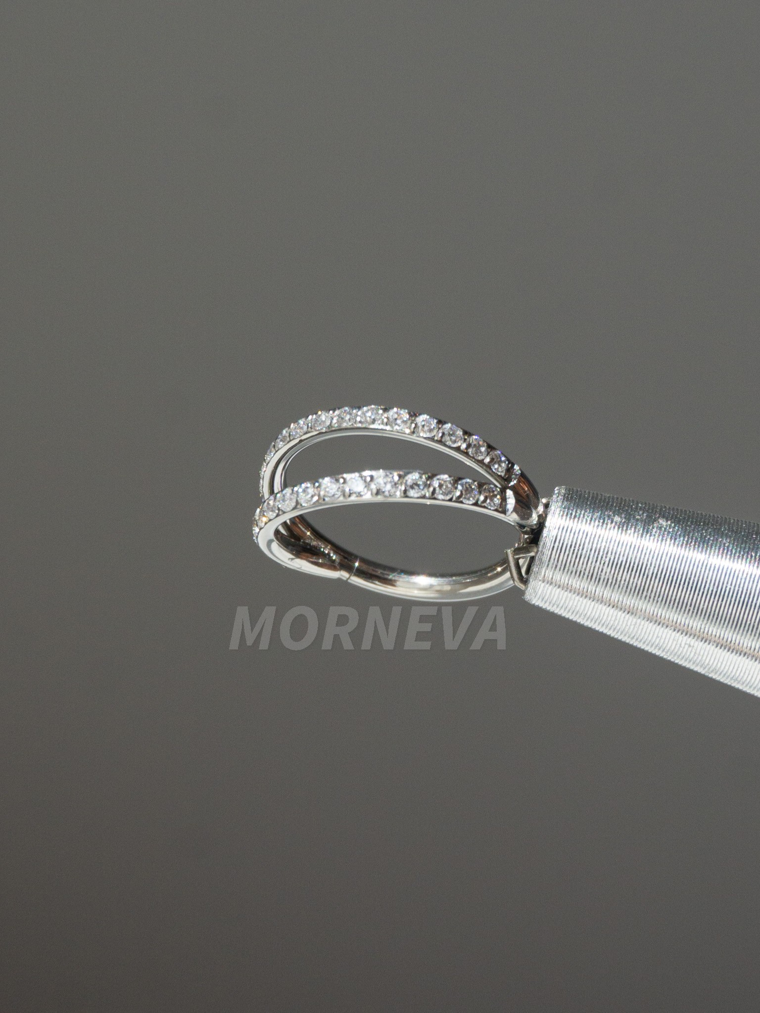 Cerrahi Çelik Tek Delikte İkili Görünüm Tam Tur Taşlı Halka Helix Conch Piercingi (1 Adet)