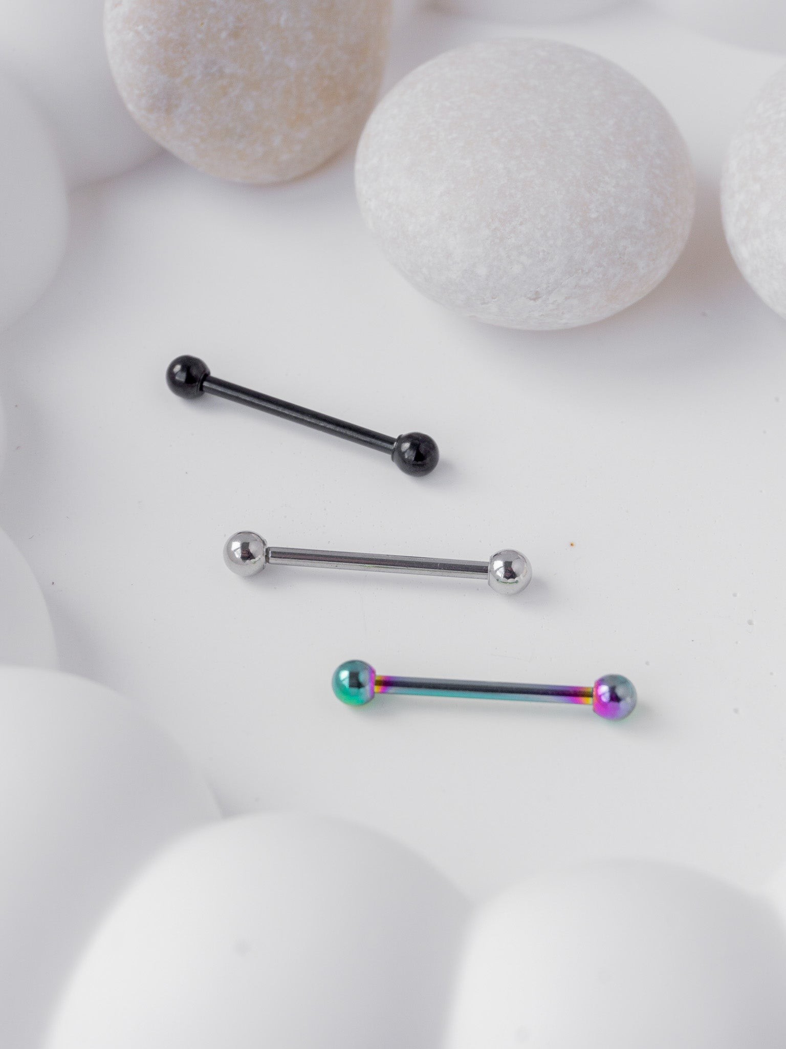 14mm Tüm Renkler Basic Nipple Piercing