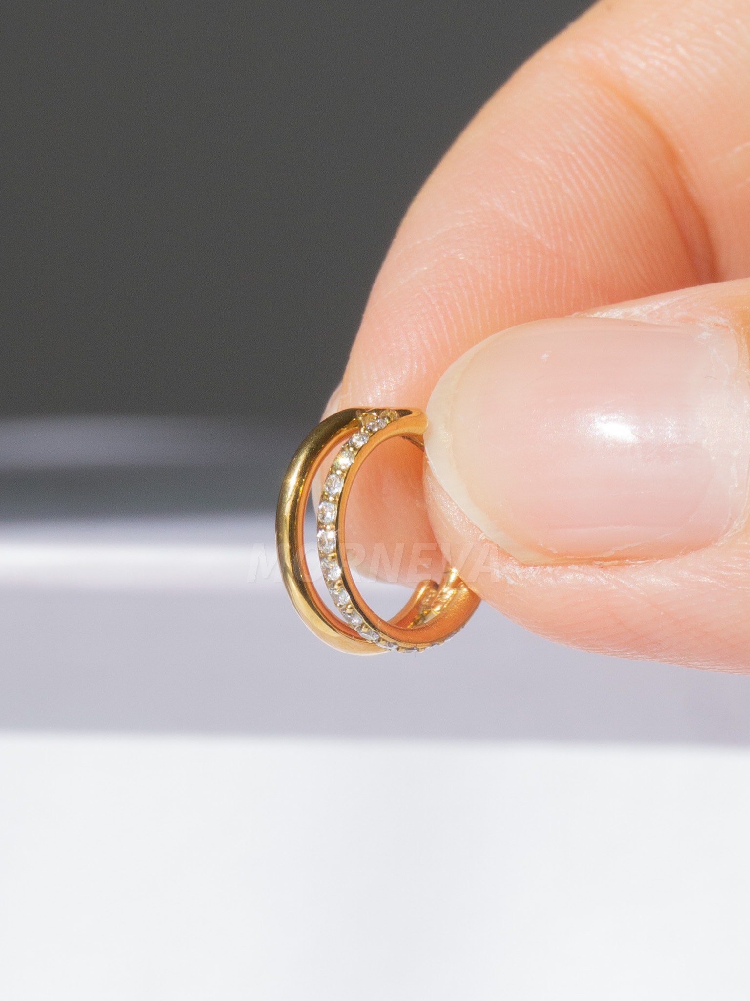 Cerrahi Çelik Tek Delikte İkili Tam Tur Taşlı Ve Taşsız Halka Septum Helix Conch Piercingi (1 Adet)