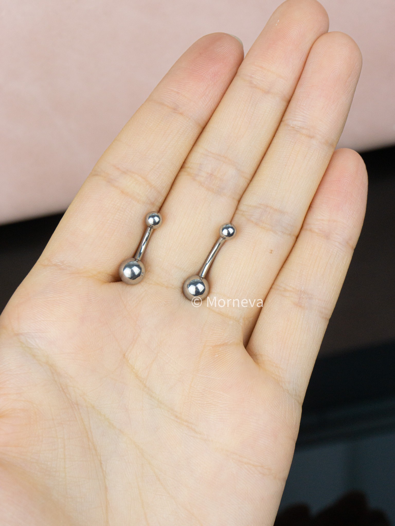 Titanyum Basic Minik Toplu Minimal Göbek Belly Piercingi