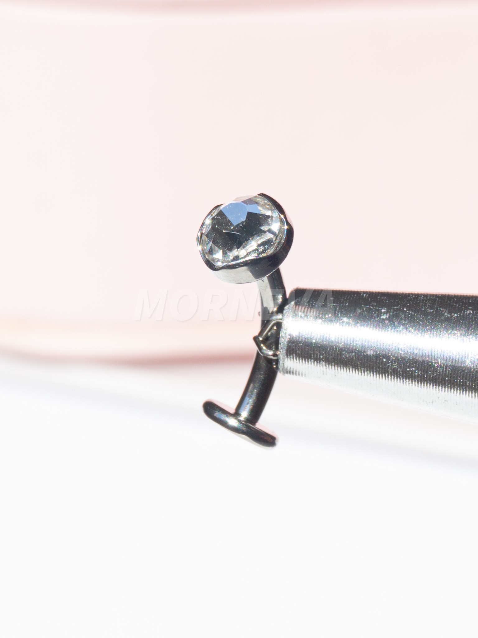 Titanyum Uçan Göbek Belly Piercingi Kristal Taş