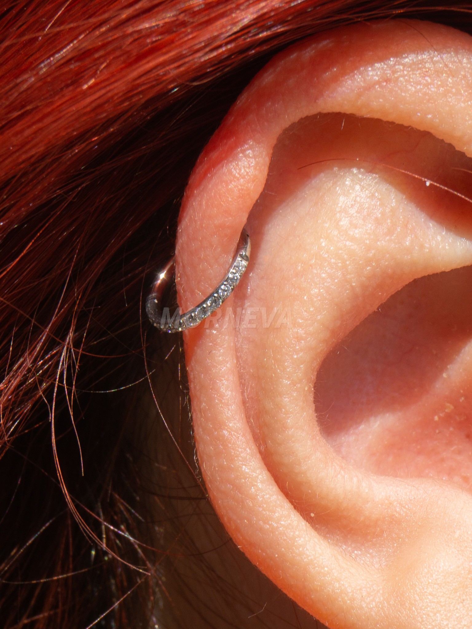 Cerrahi Çelik Taşlı Halka Helix Conch Piercingi