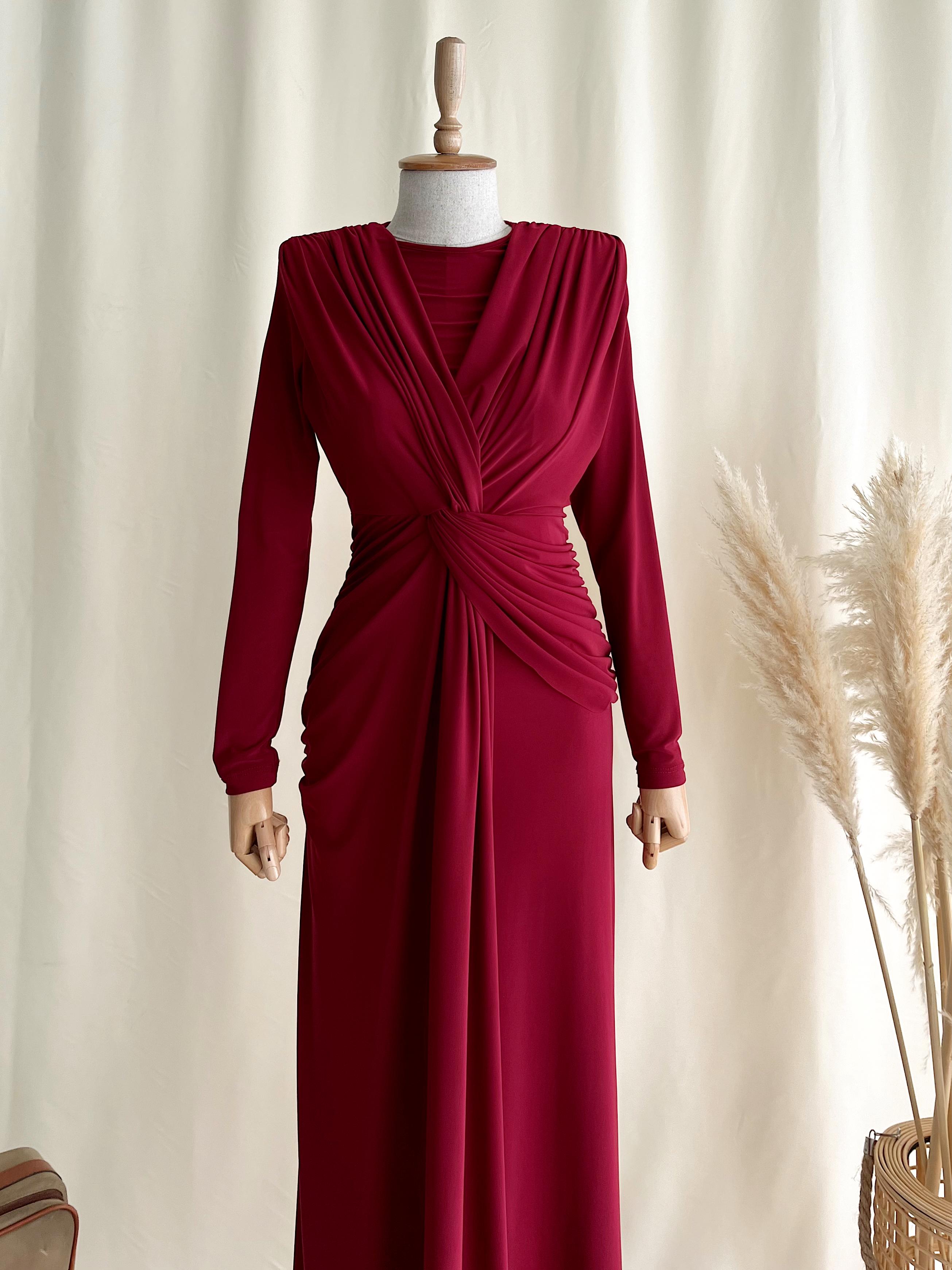 VİANA ELBİSE  - BORDO