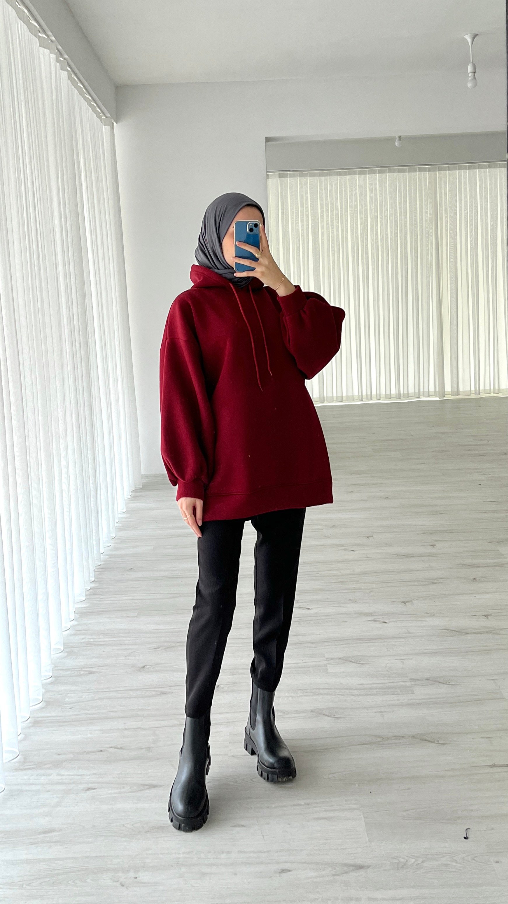 BALON KOL ÜÇ İPLİK SWEATSHIRT