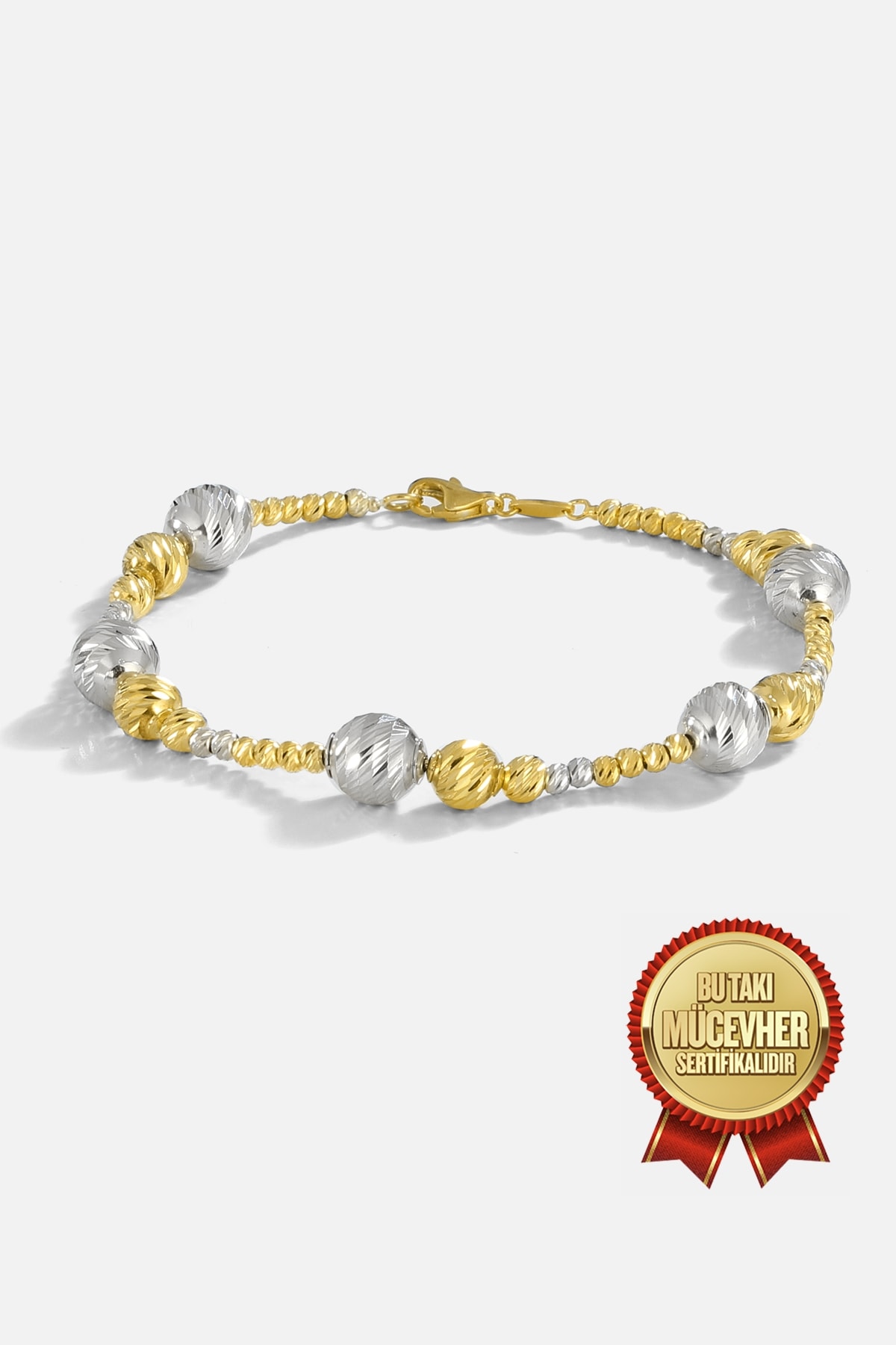 Mikron Altın Kaplama Gümüş Dorika Bileklik