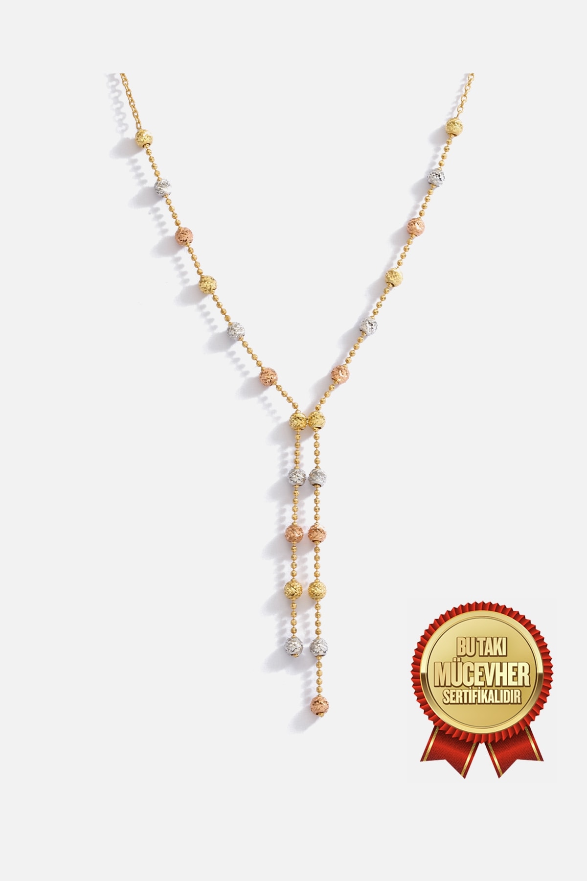 Mikron Altın Kaplama Gümüş Dorika Kolye