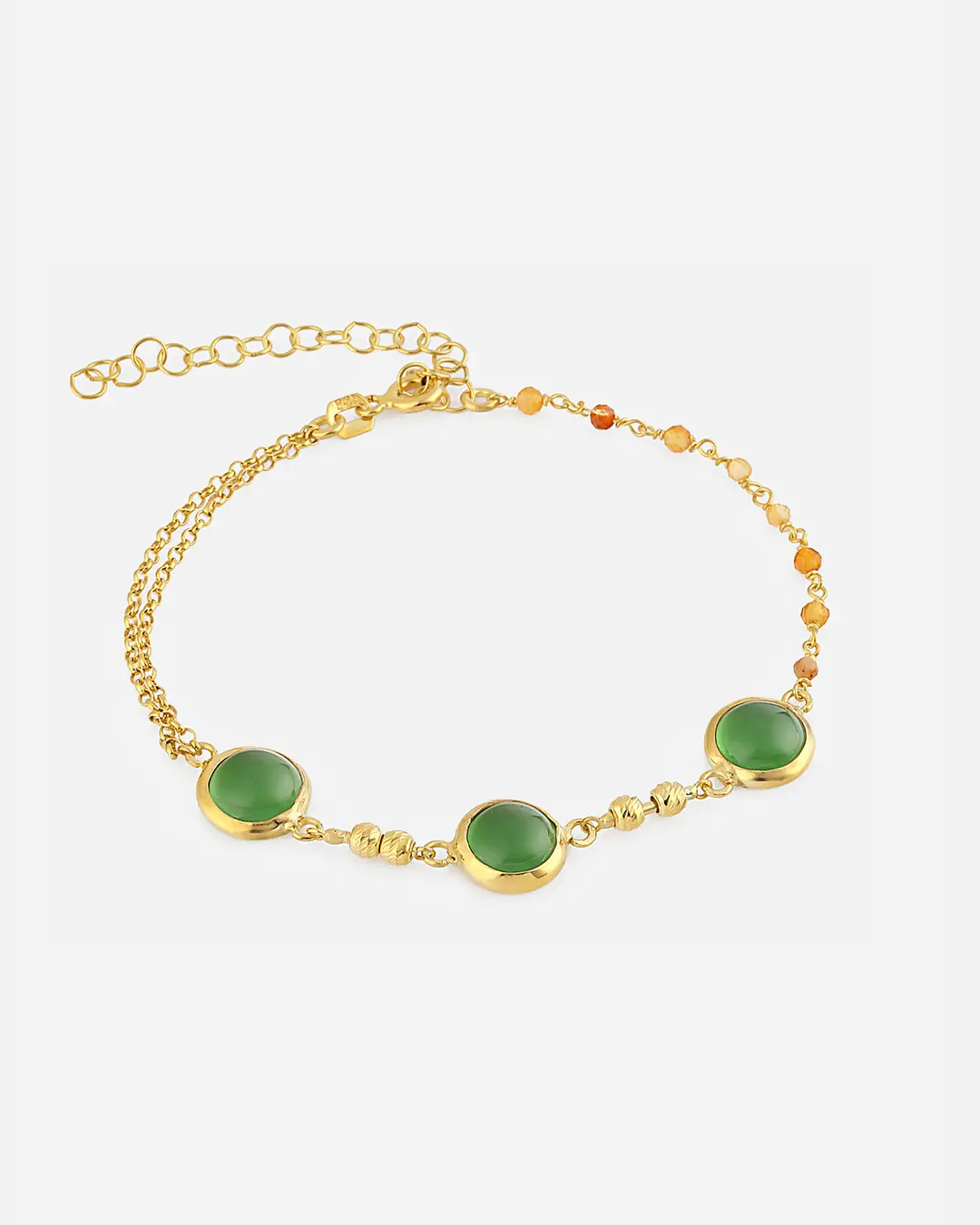 Yeşim Stone-set Silver Bracelet