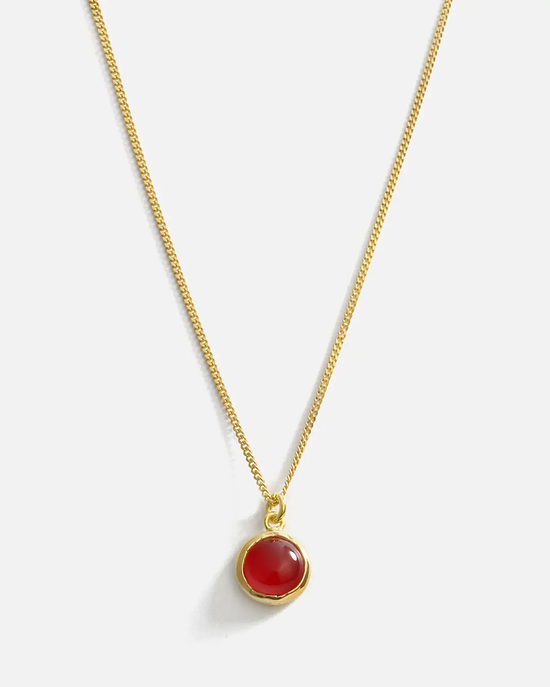 Lal Stone Handcrafted Silver Necklace