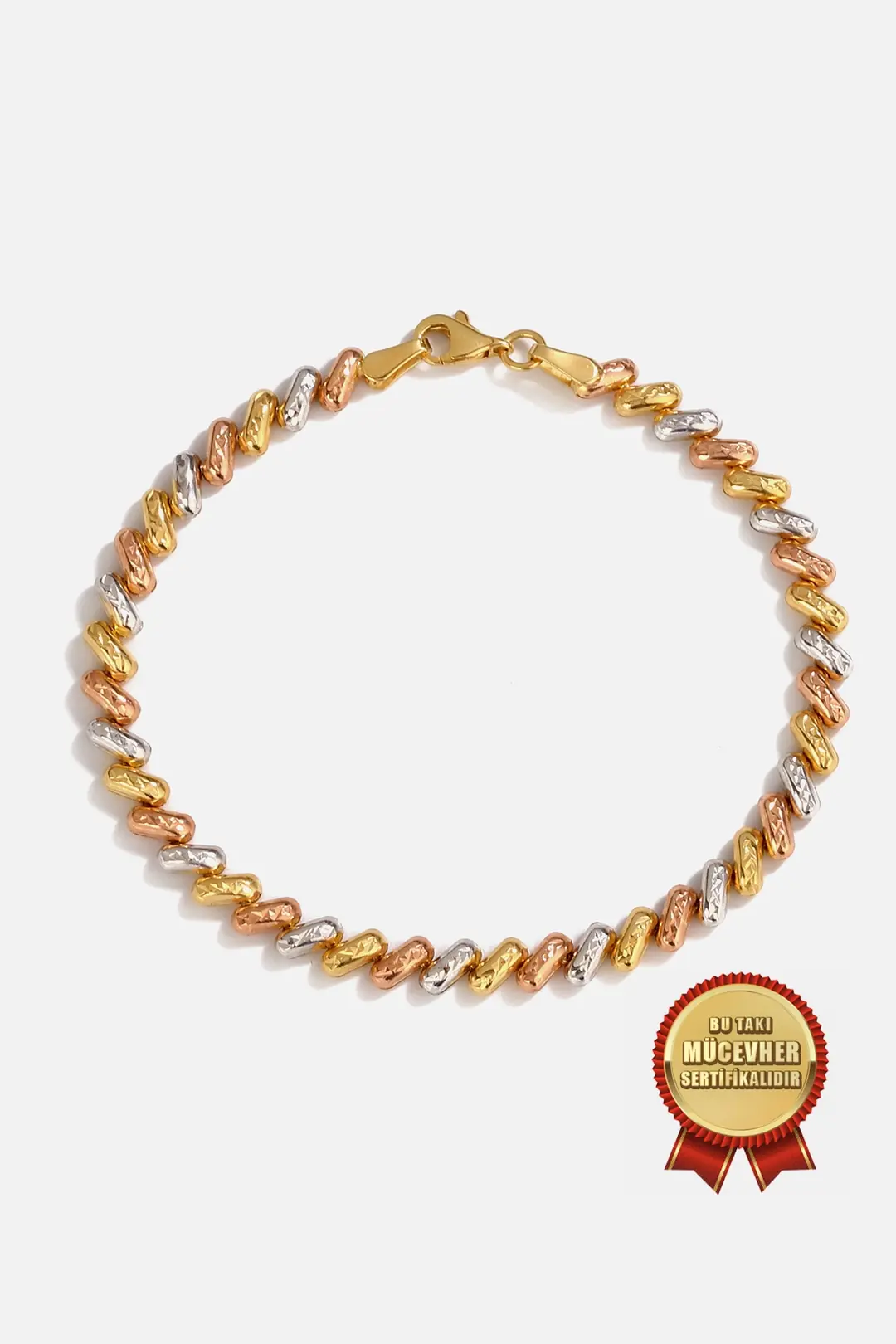 Mikron Gold Plated 925 K Silver Hap Bracelet