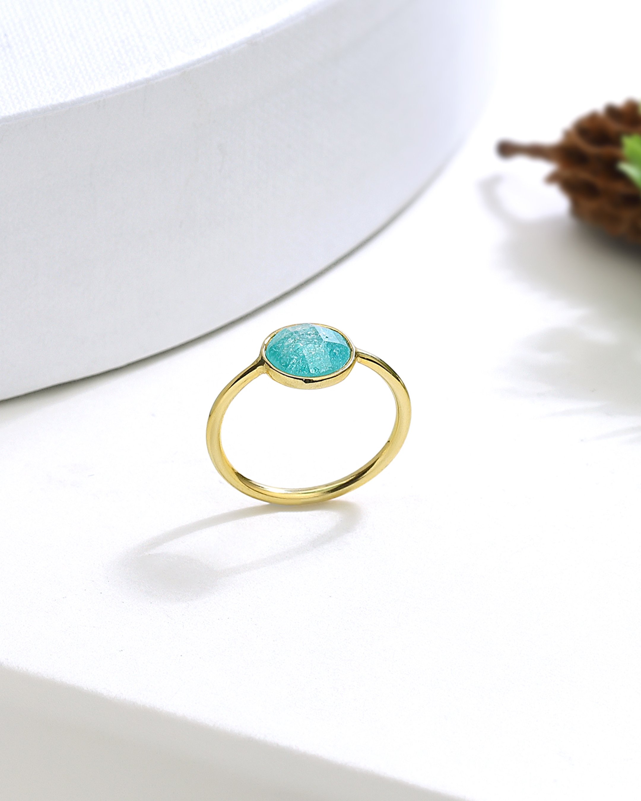 Silver Ring with Aquamarine Stone