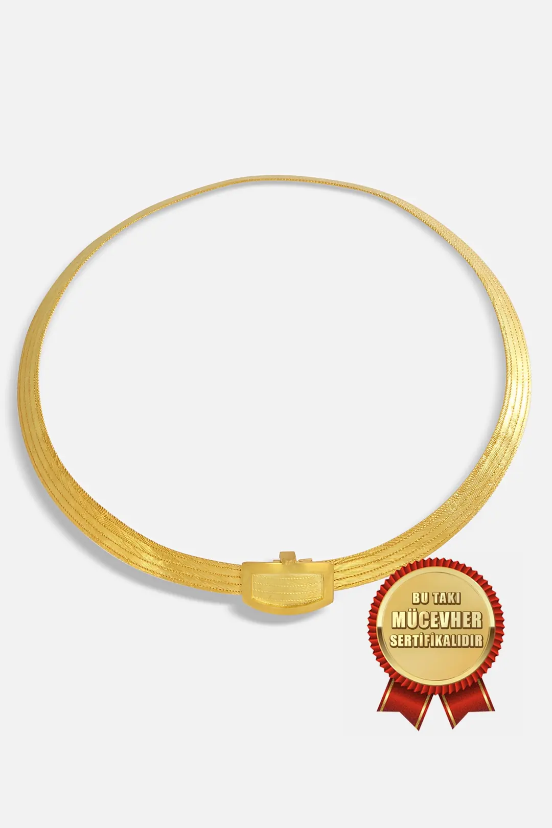 925 K Silver 5 Row Trabzon Hasırı Collar Necklace