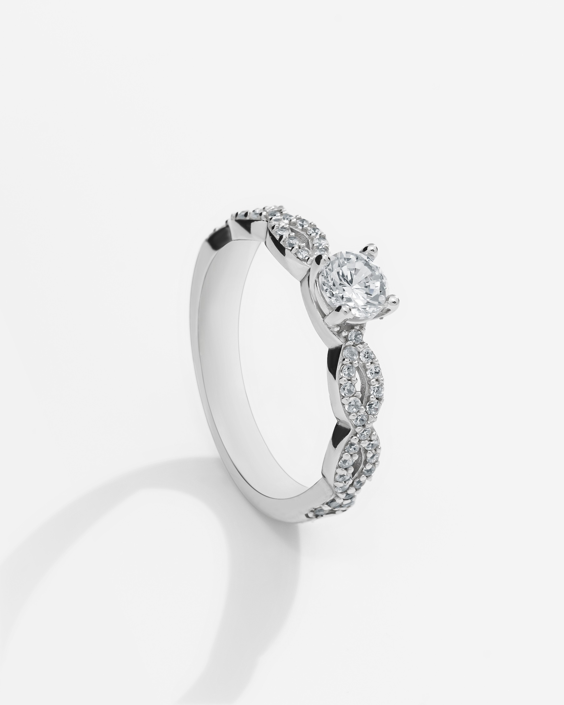 Silver Solitaire Ring