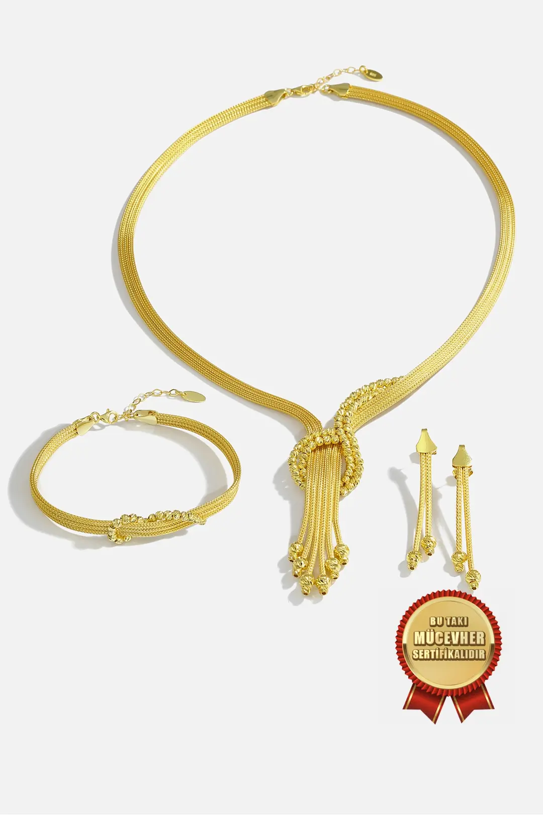 925 K Silver Dorica Kayzer Set 14 K Gold Plated