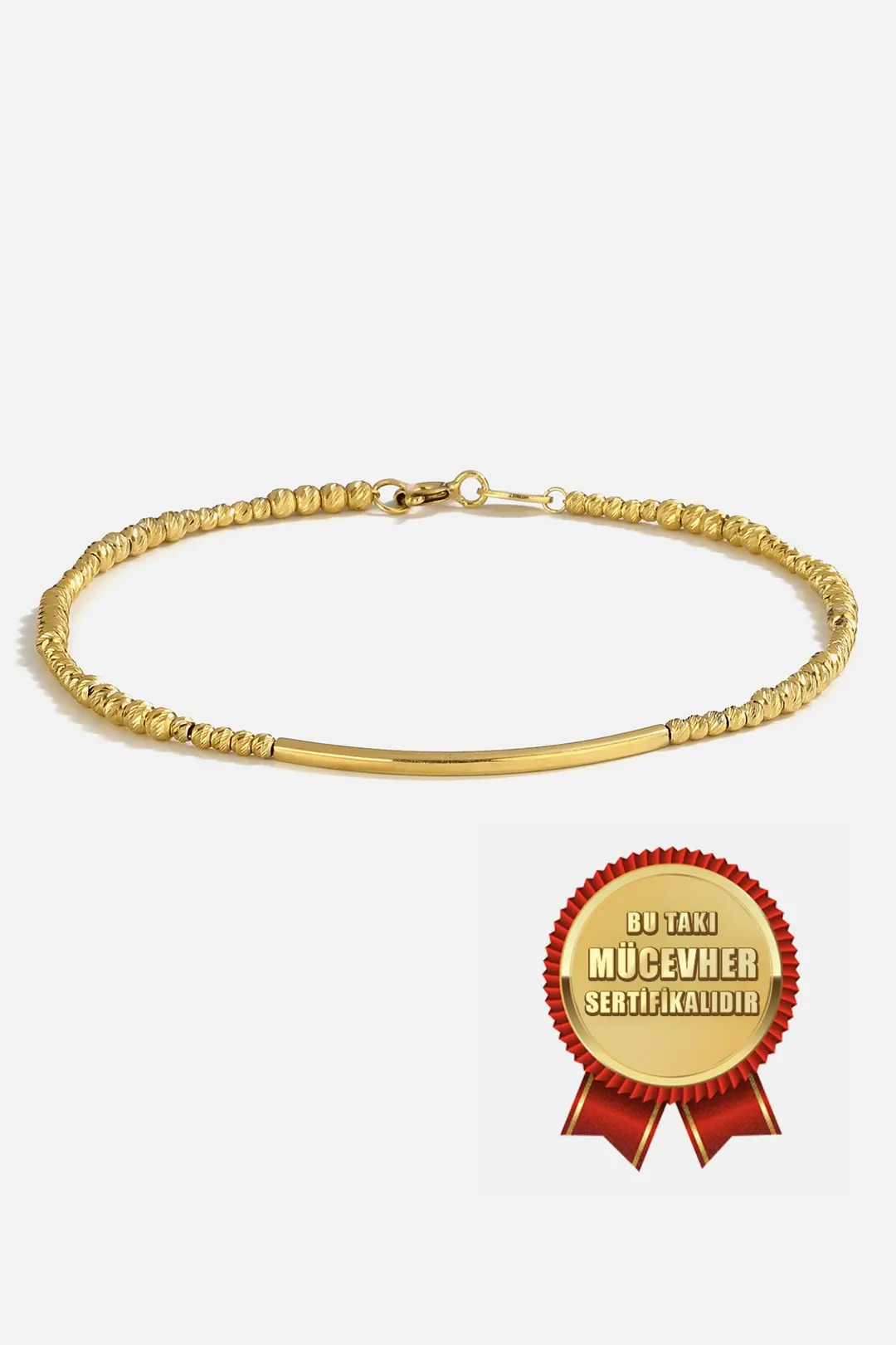Mikron Gold Plated 925 K Silver Dorica Toplu Bracelet