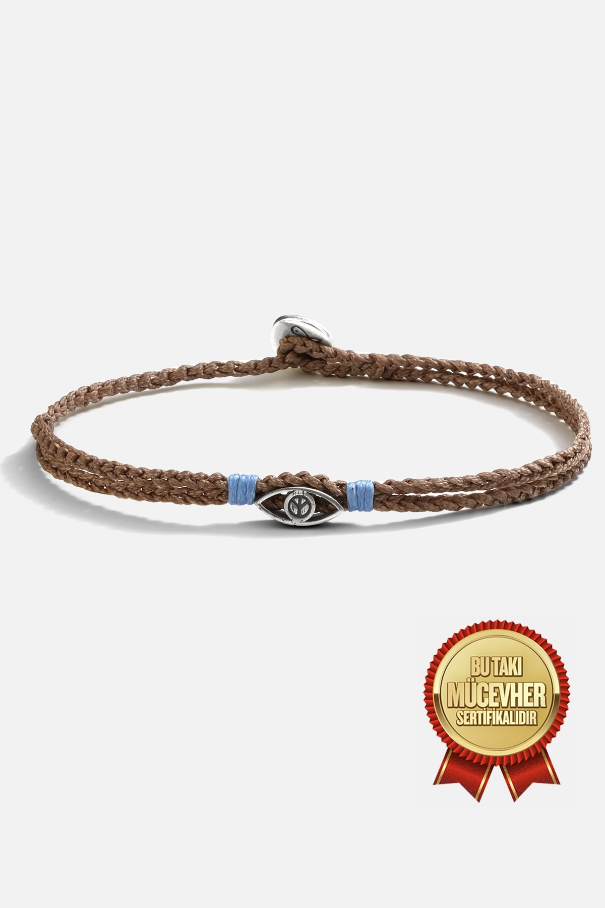 Gümüş Göz Temalı Erkek Bilekliği