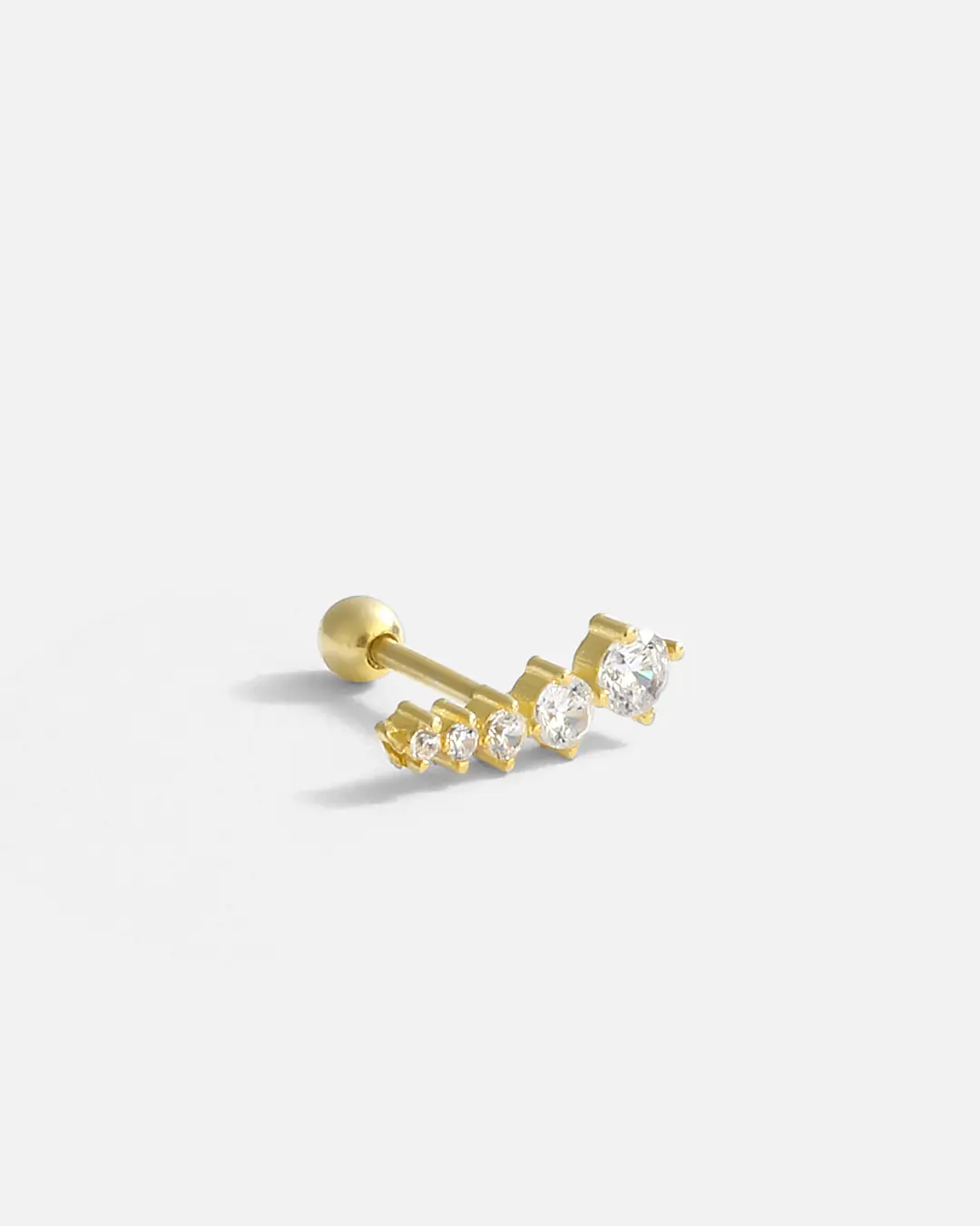 Süzme Five-Stone Silver Tragüs Cartilage Earrings