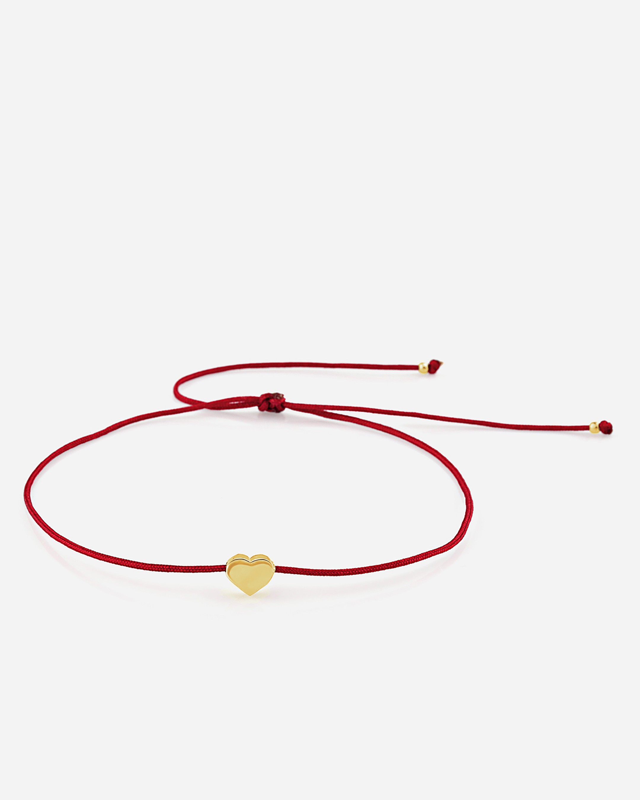 Silver Heart Anklet - Gold