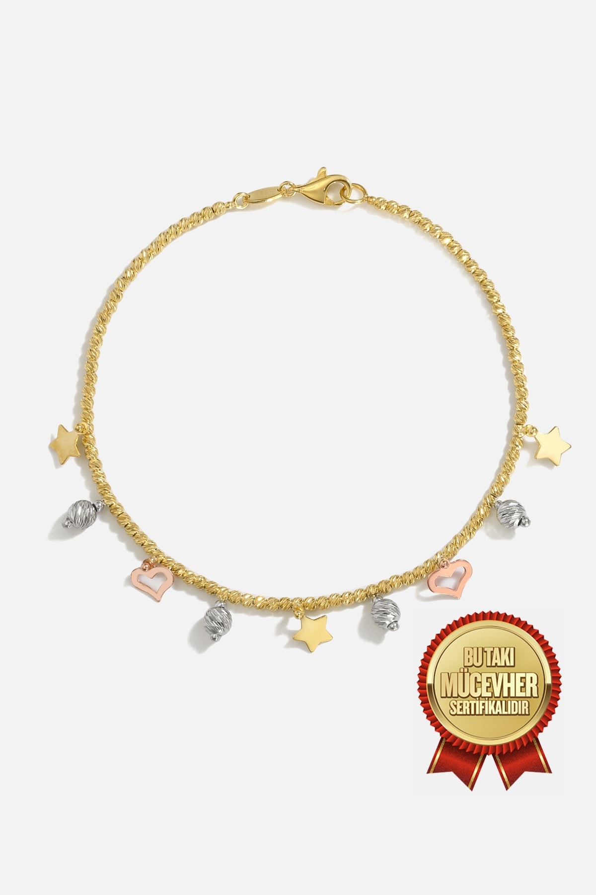 Mikron Altın Kaplama Gümüş Dorika Bileklik