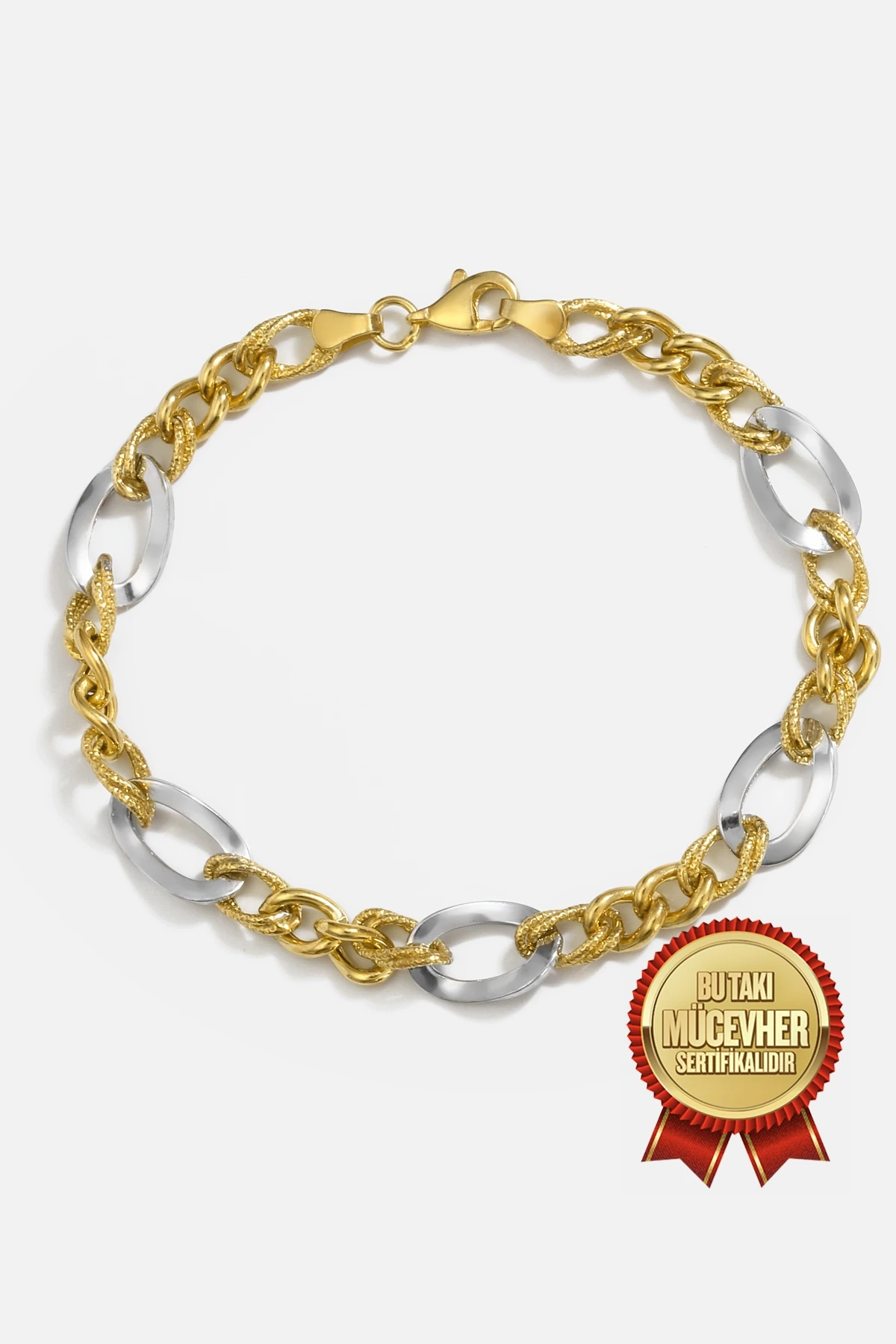 Mikron Altın Kaplama Gümüş Hallow Bileklik