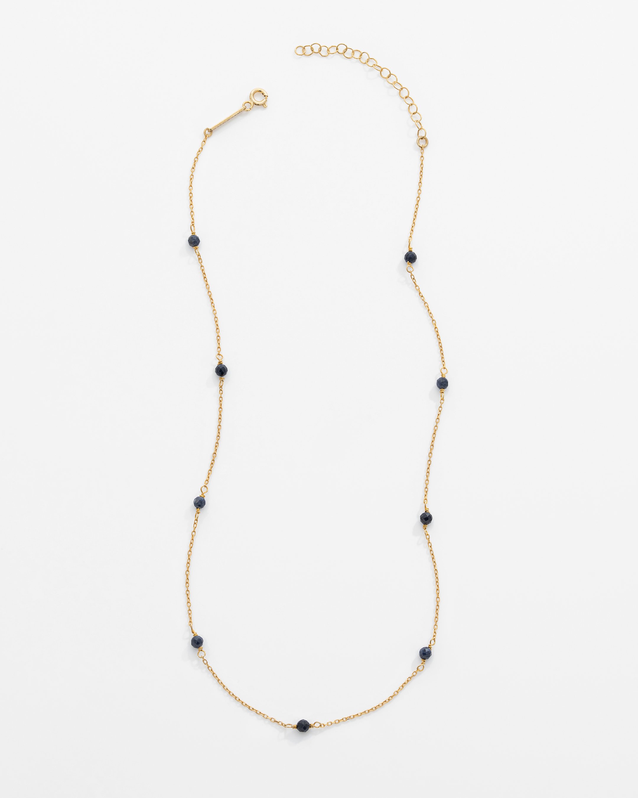 3.3 Carat Sapphire Silver Necklace - Gold