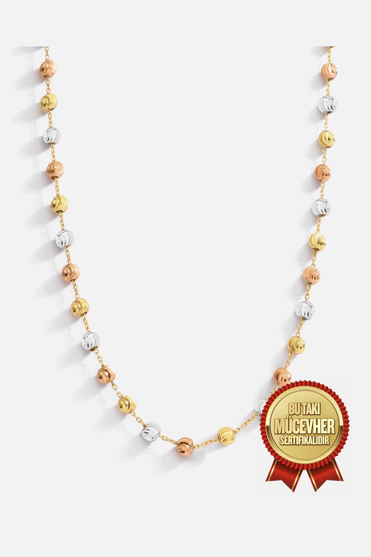 Mikron Altın Kaplama Gümüş Dorika Kolye