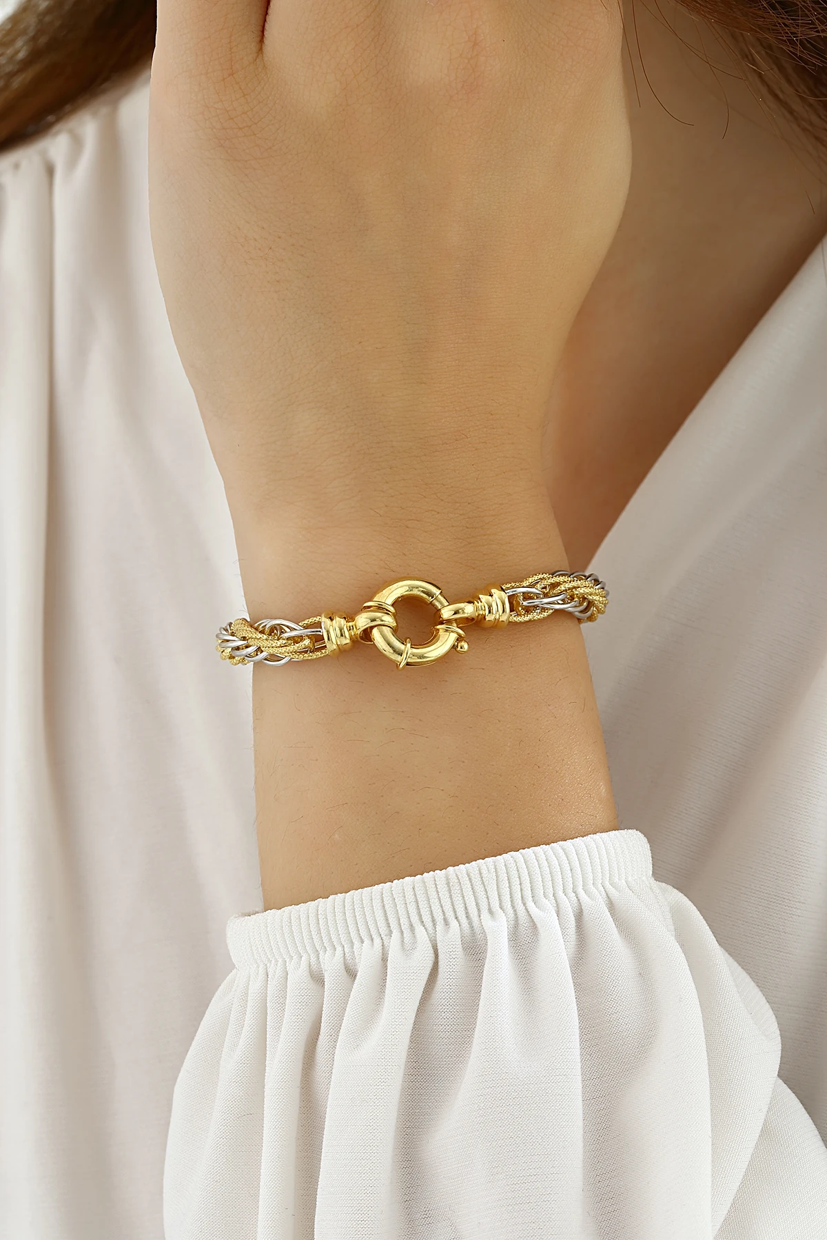 Mikron Altın Kaplama Gümüş Halat Zincir