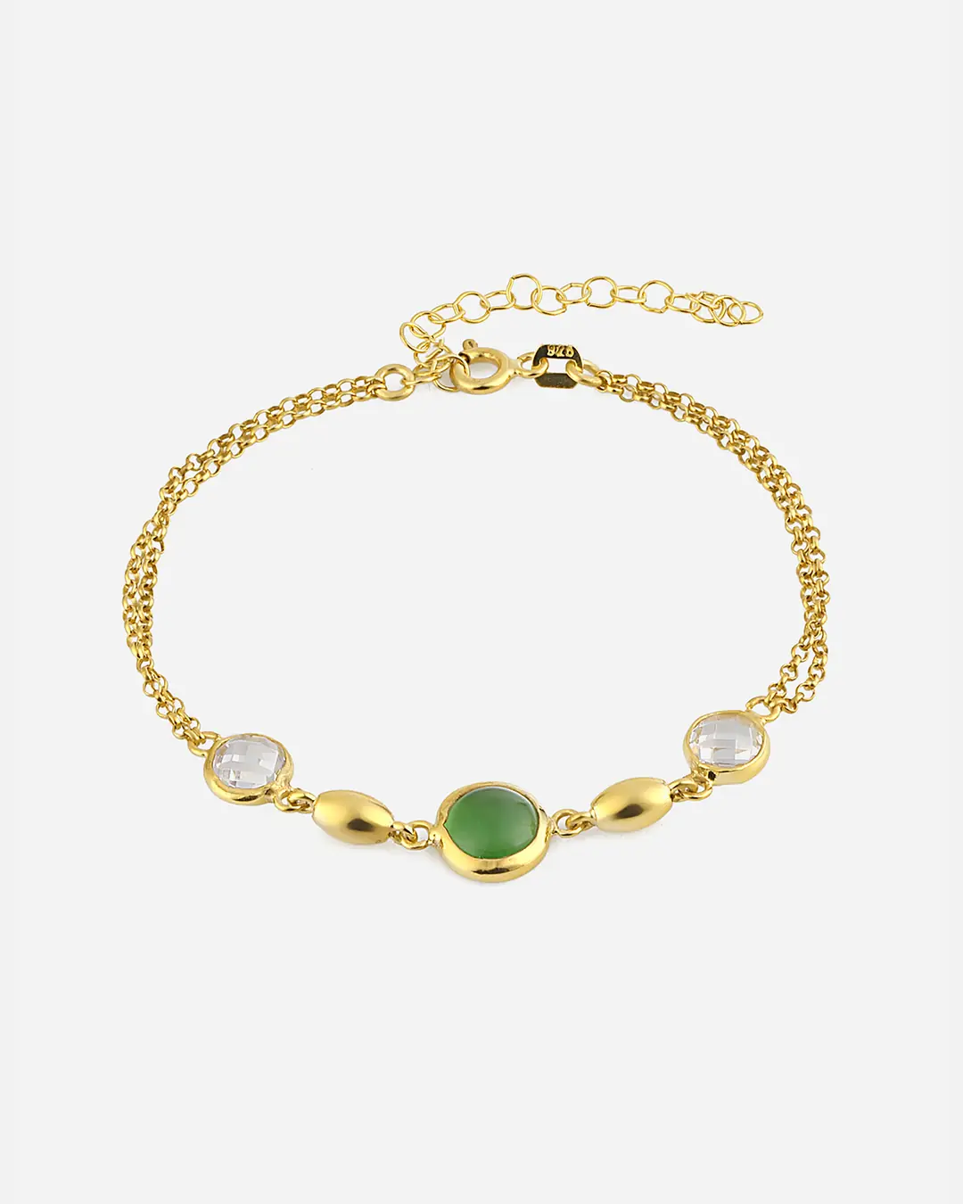 Yeşim Stone Silver Bracelet
