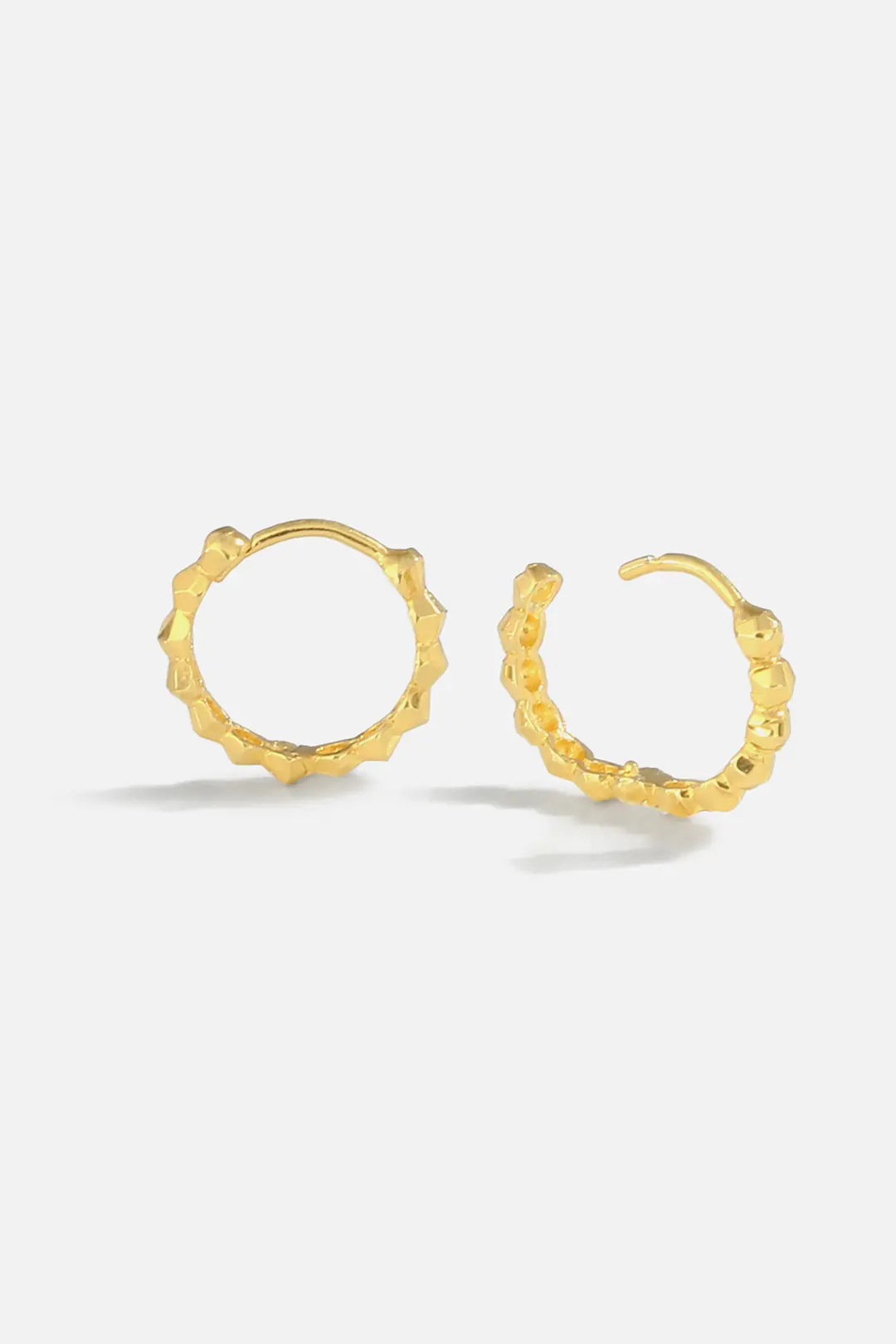 Mikron Gold Plated Silver Hoop Earrings