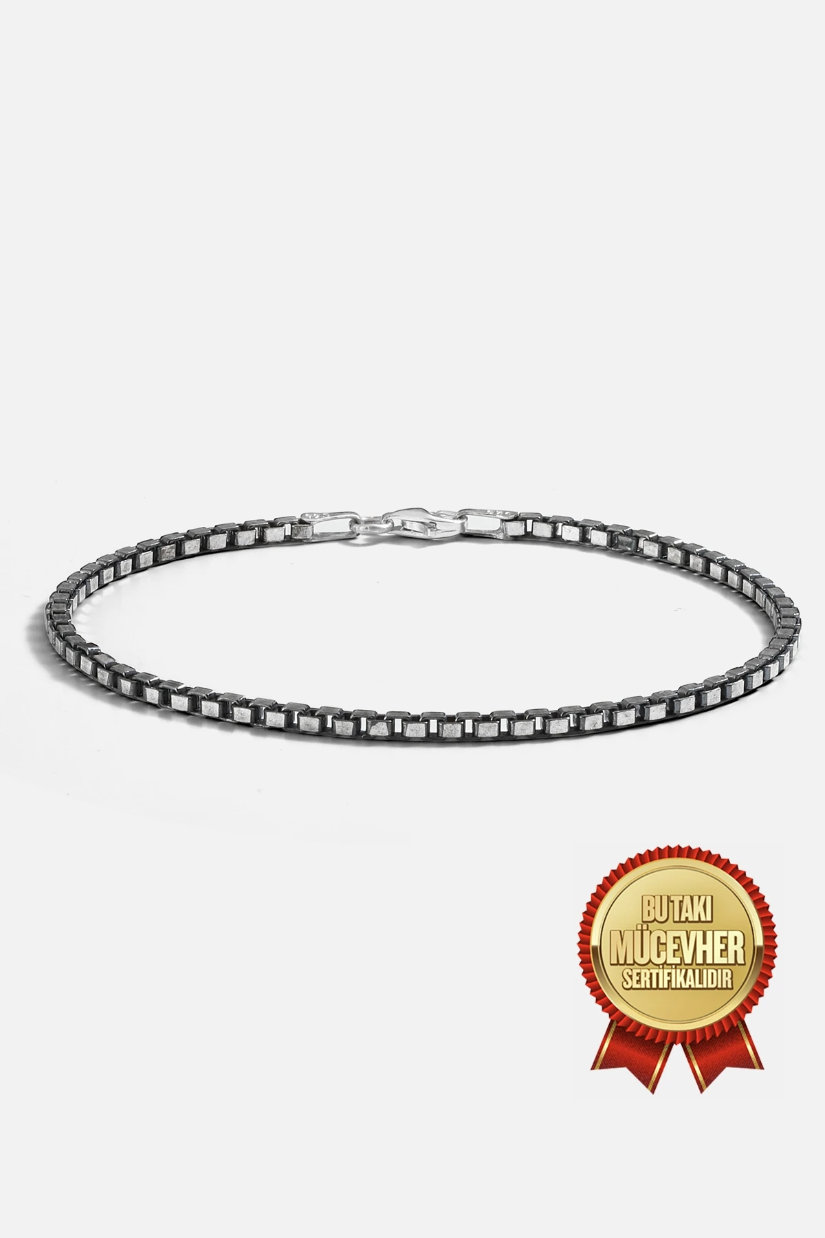 Gümüş Kutu Erkek Bilekliği