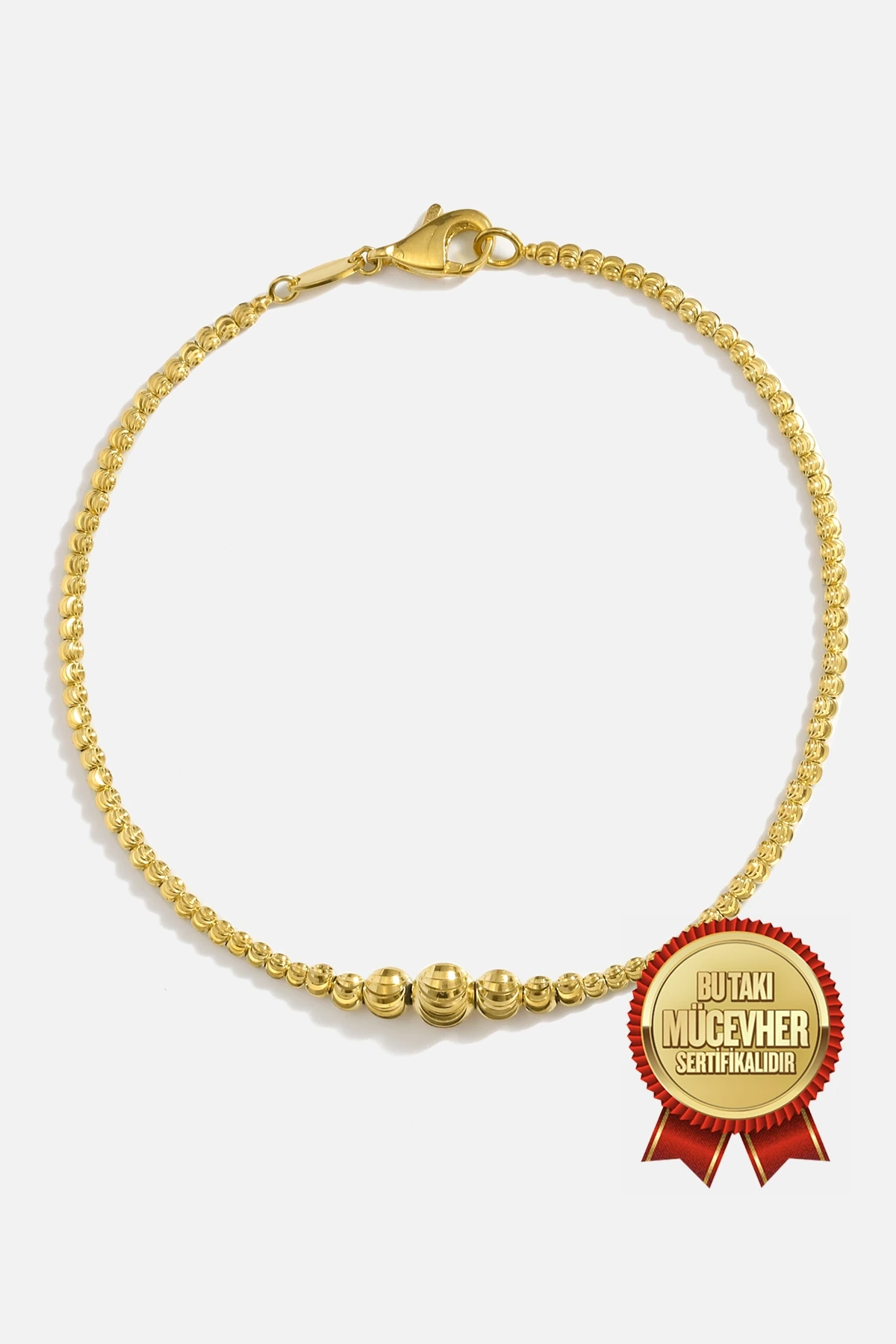 Mikron Altın Kaplama Gümüş Dorika Bileklik