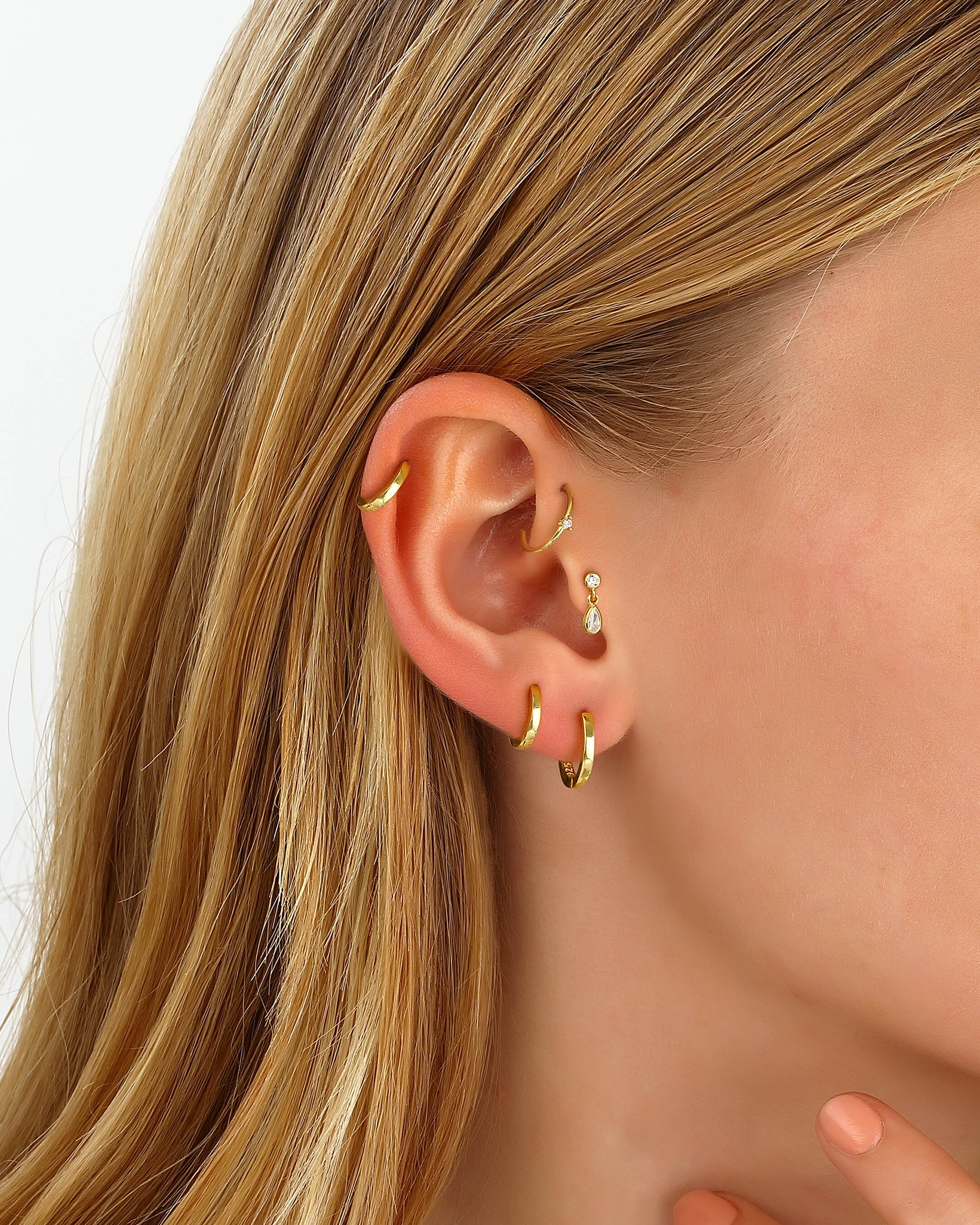 Silver Earring Combination - Gold